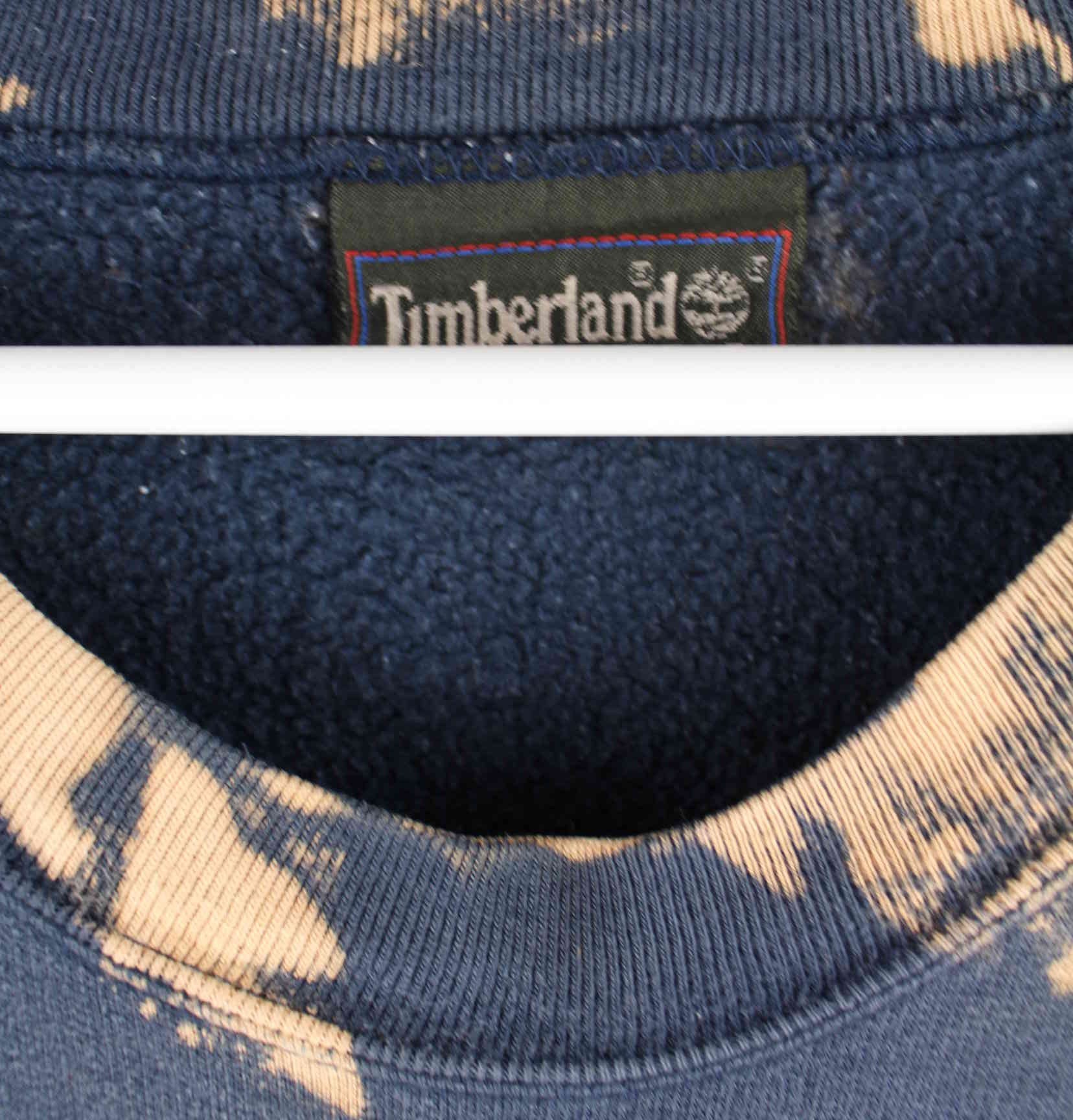 Timberland 90s Vintage Embroidered Tie Die Sweater Blau L (detail image 2)