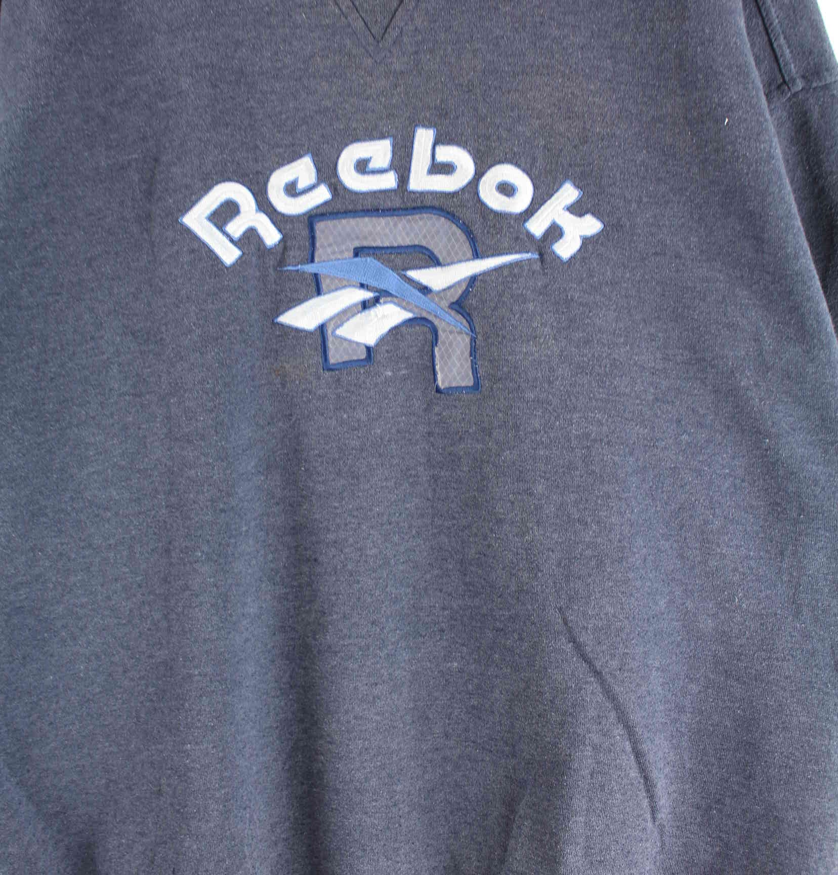 Reebok 90s Vintage Embroidered Sweater Blau L (detail image 1)