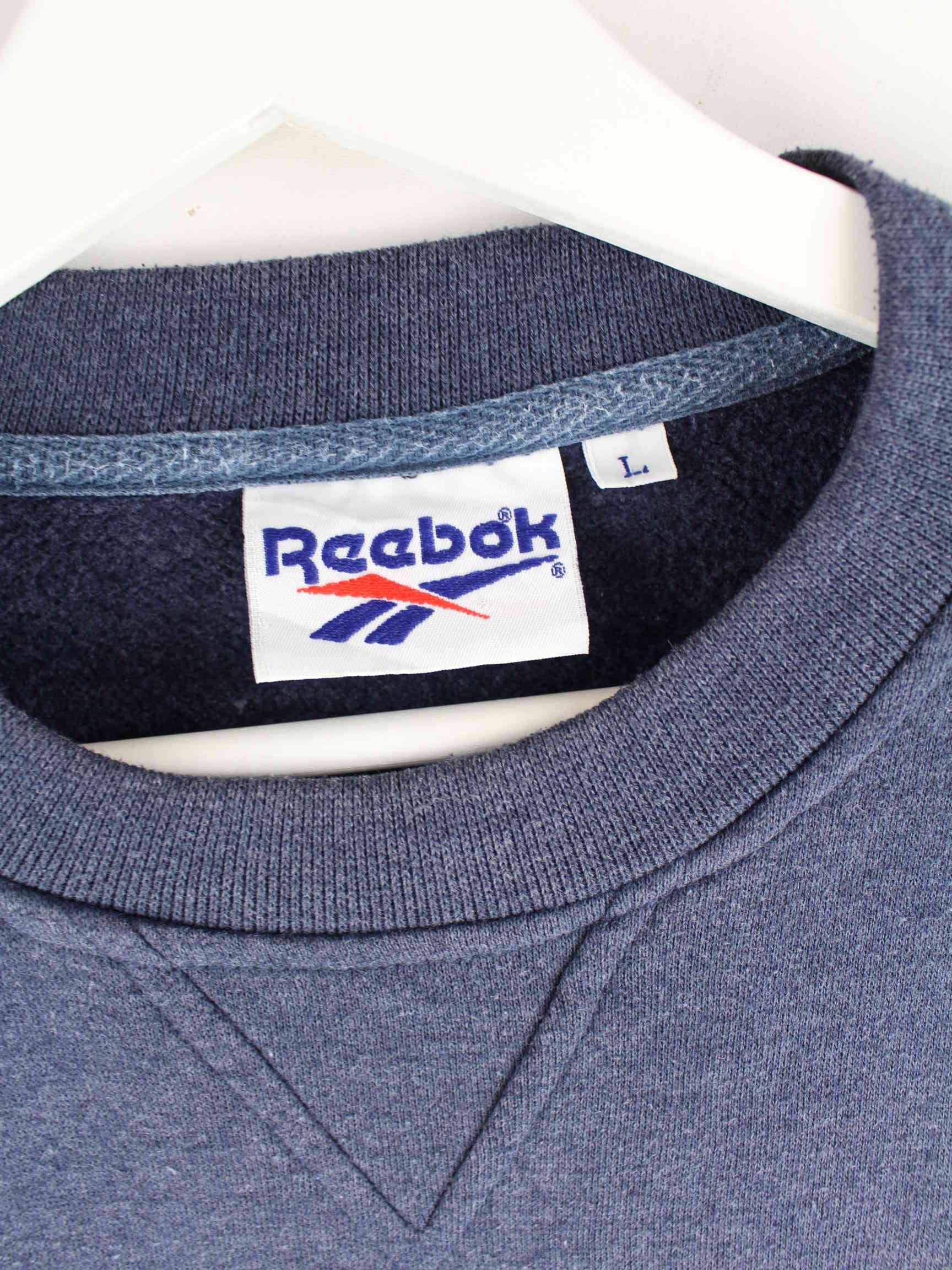 Reebok 90s Vintage Embroidered Sweater Blau L (detail image 2)