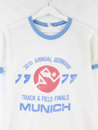 Vintage Damen 1973 Track & Field Munich Print T-Shirt Weiß S (detail image 1)