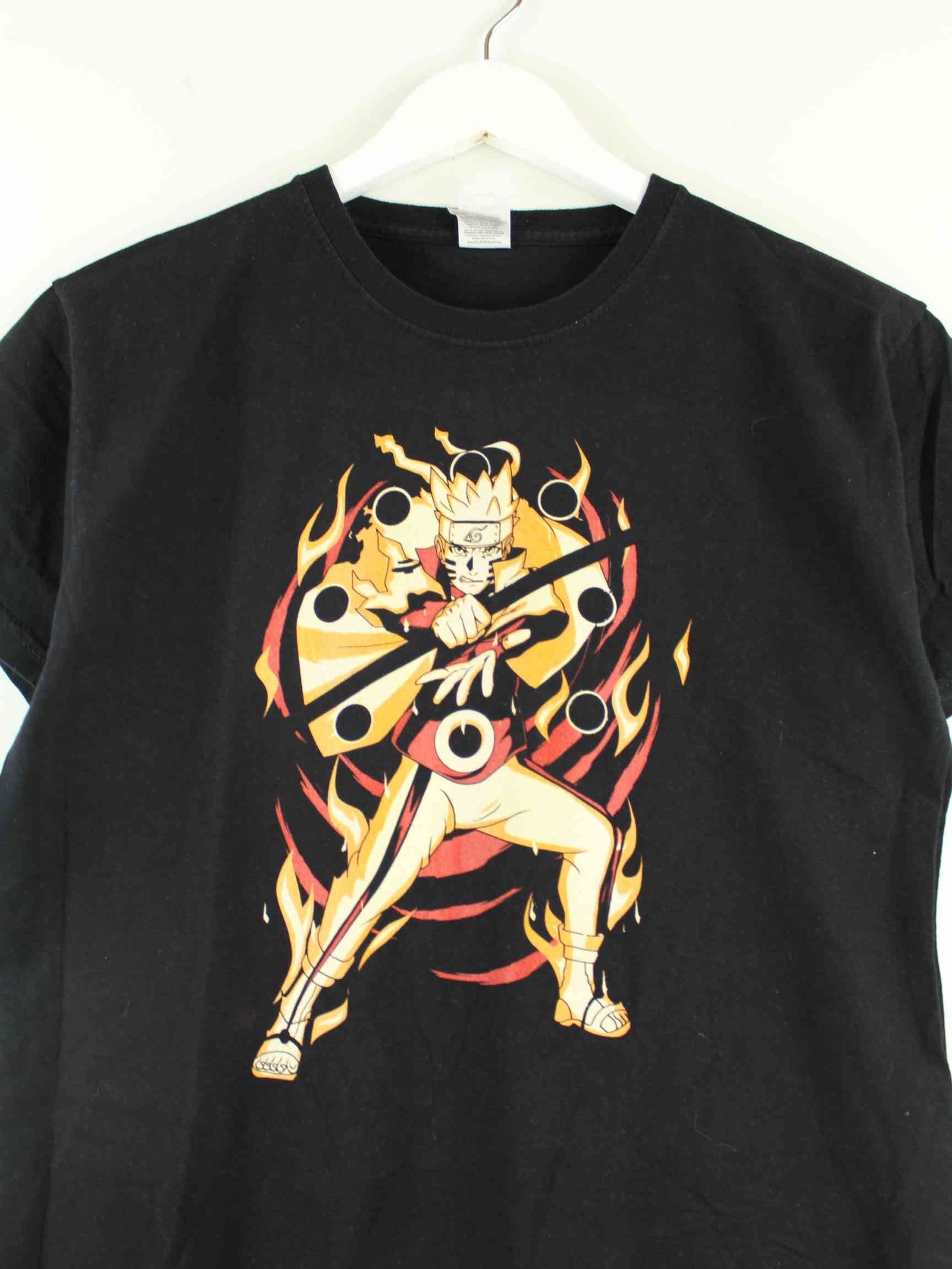 Fruit of the Loom Damen Naruto Print T-Shirt Schwarz S (detail image 1)