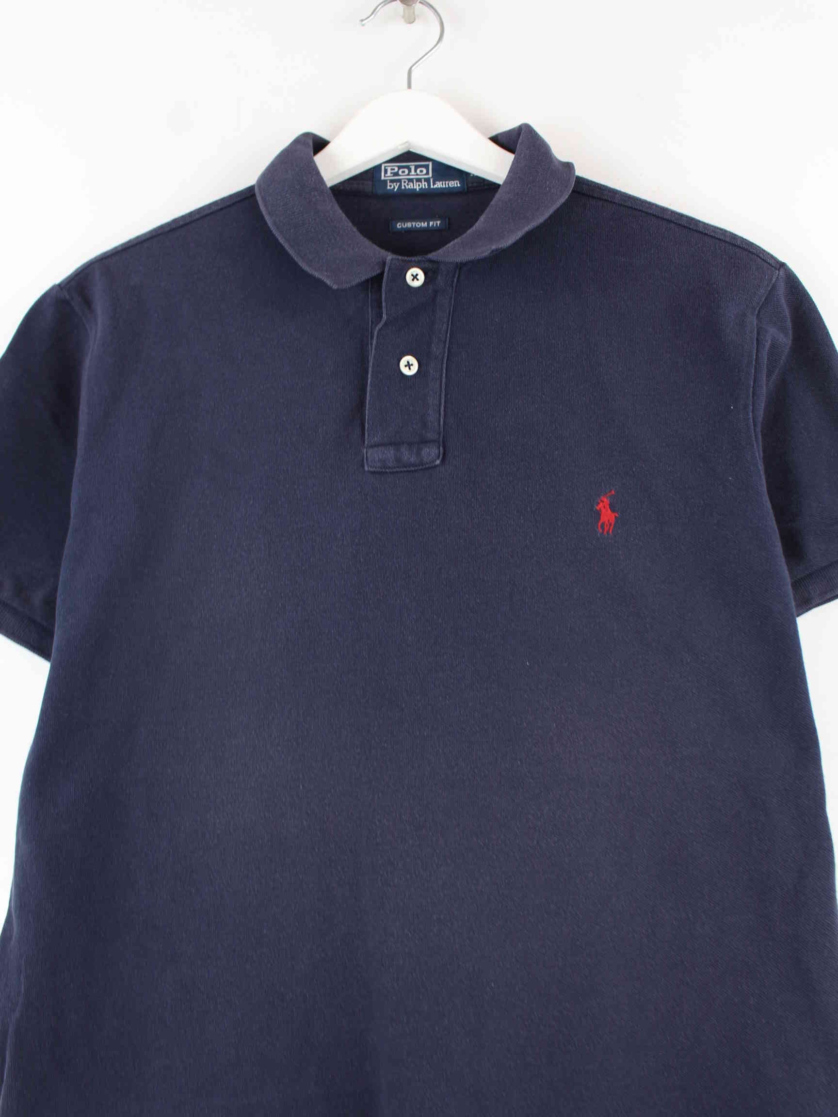 Ralph Lauren 90s Vintage Basic Polo Blau M (detail image 1)