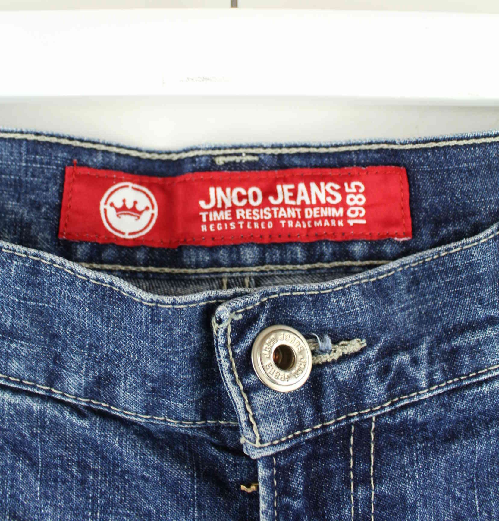 JNCO y2k Carpenter Dragon Embroidered Jeans Blau W34 L32 (detail image 6)
