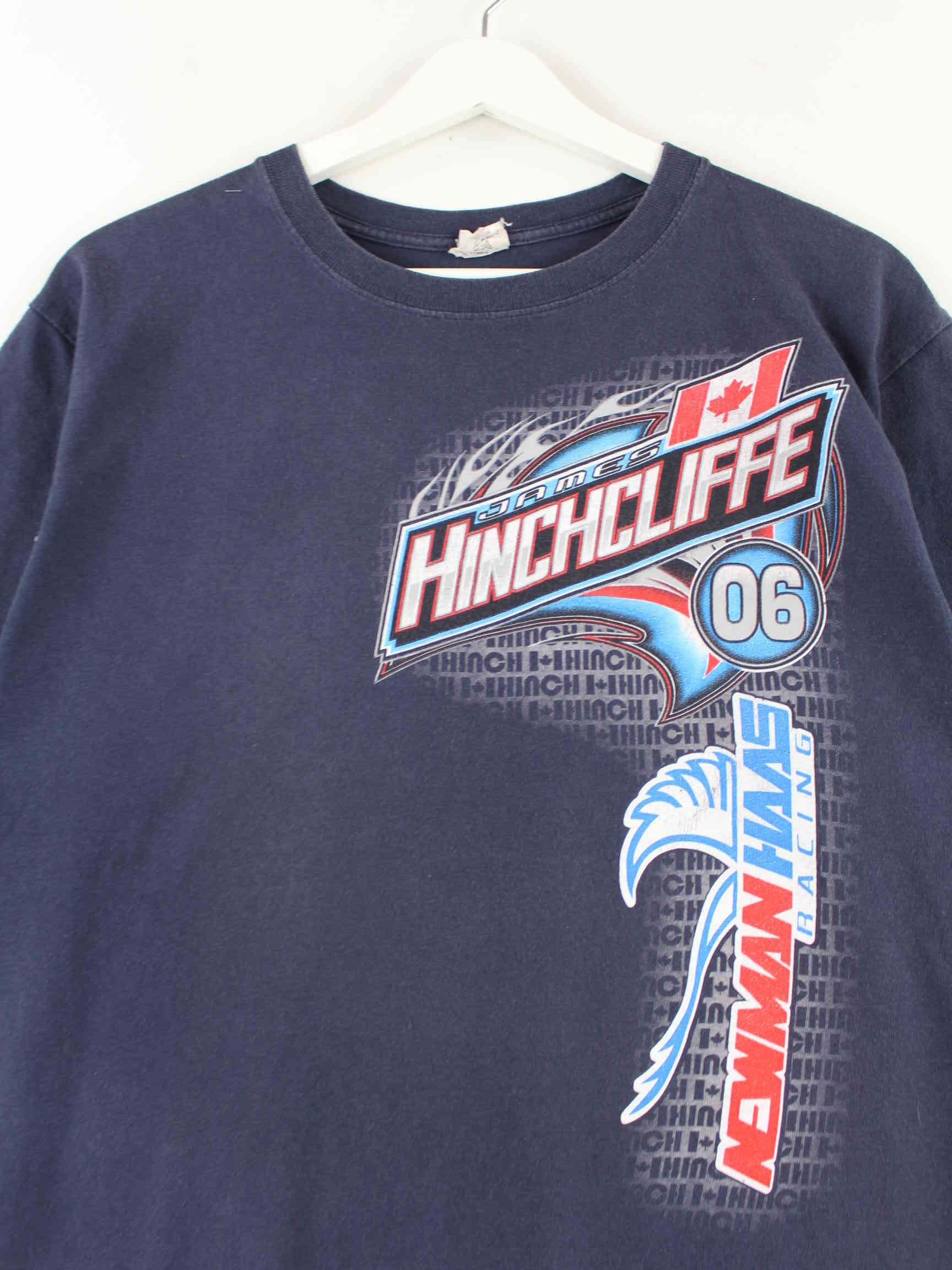 Anvil 00s James Hinchcliff Racing Print T-Shirt Blau M (detail image 1)