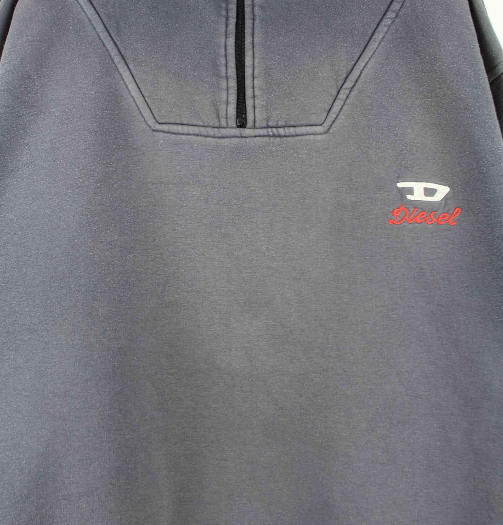 Diesel Embroidered Half Zip Sweater Grau XXL (detail image 1)