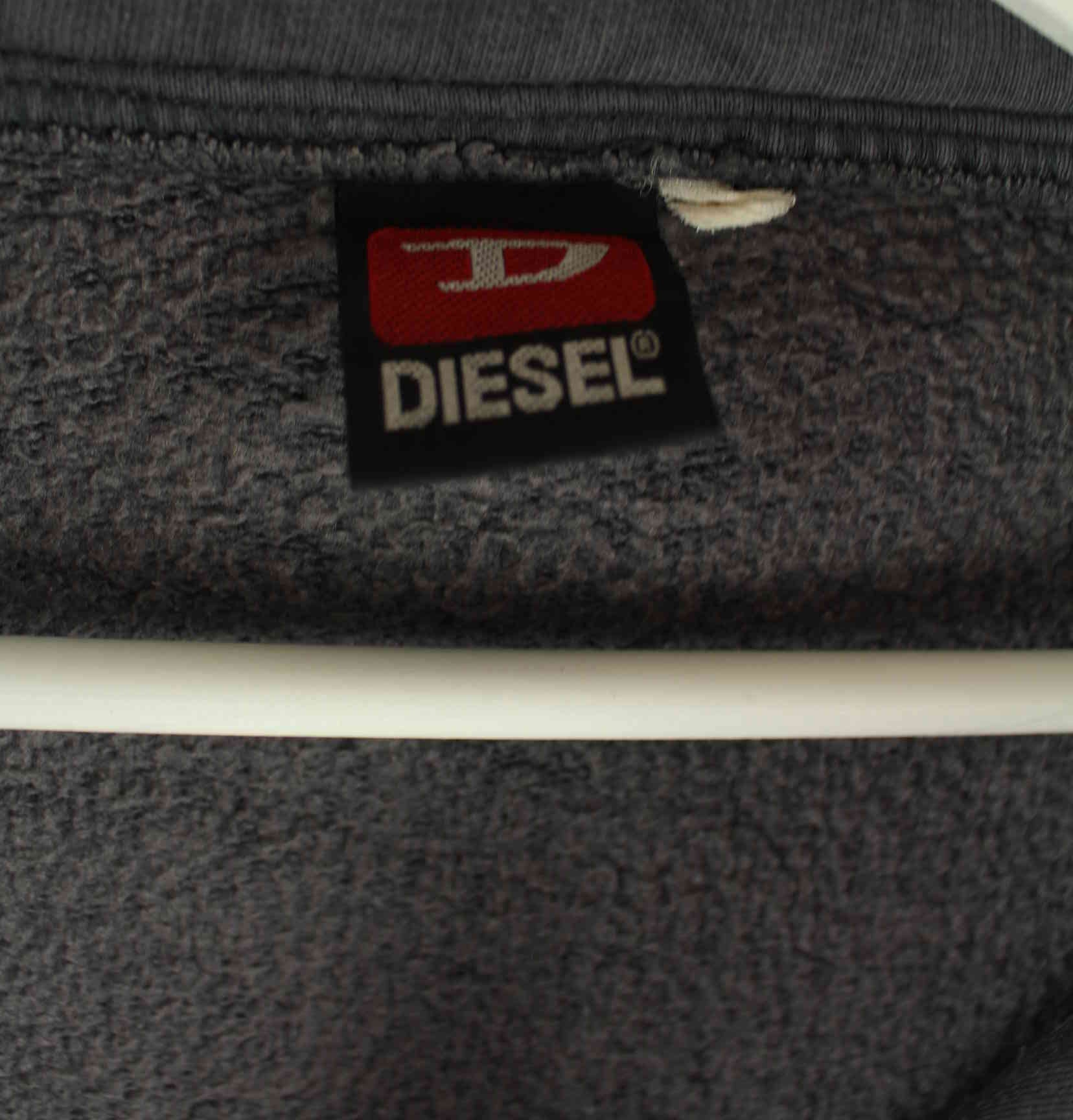 Diesel Embroidered Half Zip Sweater Grau XXL (detail image 5)