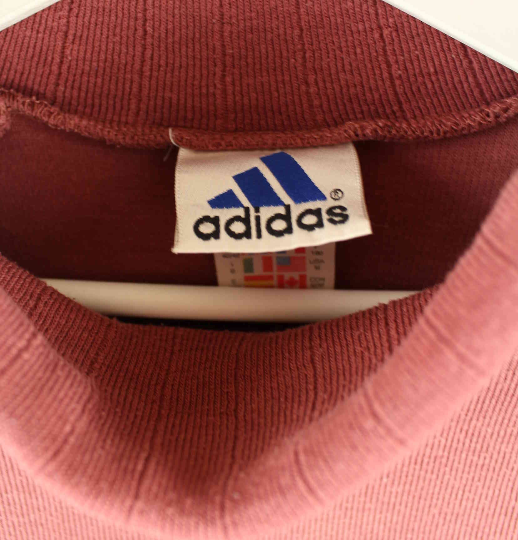 Adidas 90s Vintage Rollkragen Sweater Rot XL (detail image 2)