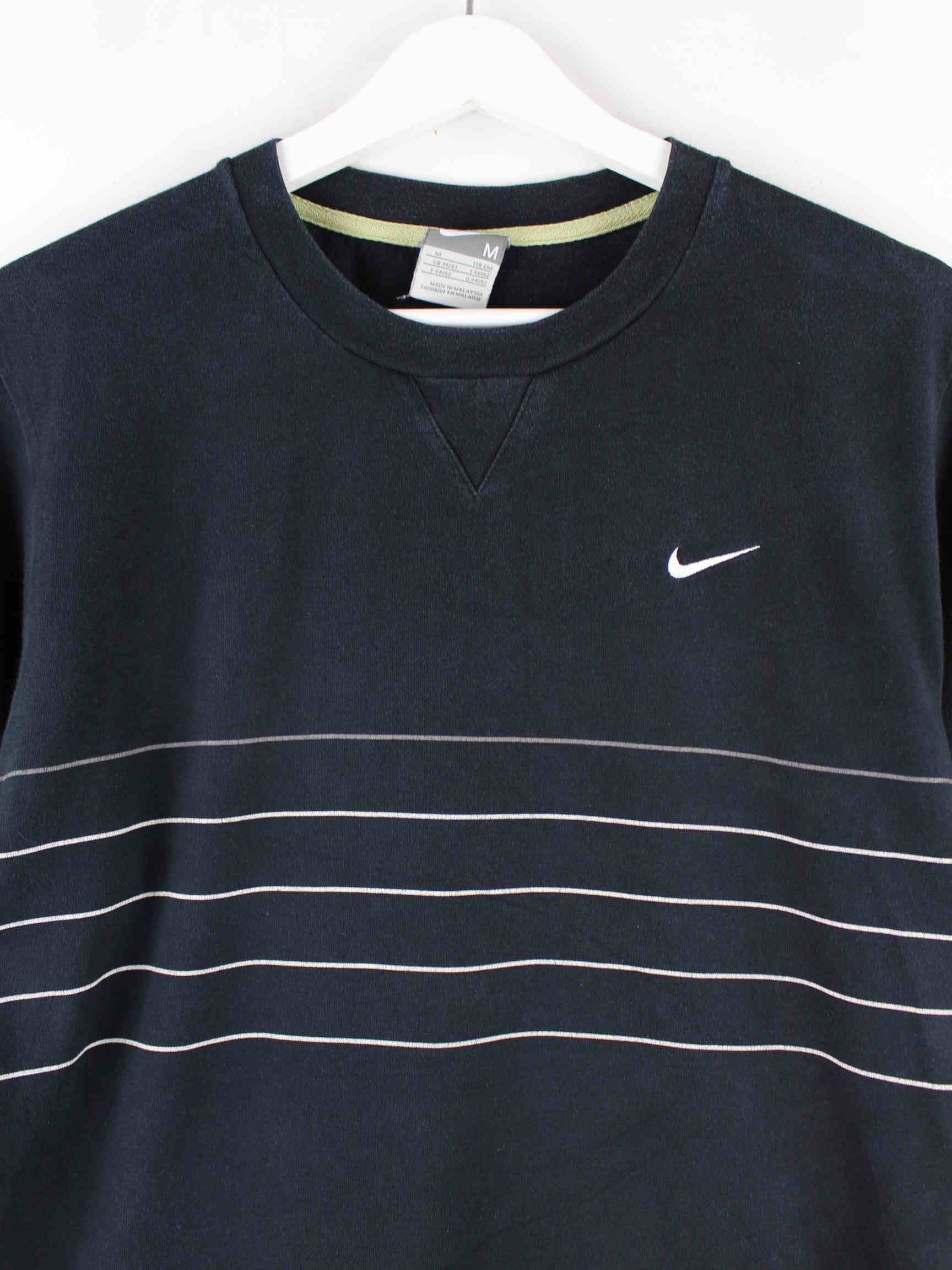 Nike 00s Stripe Print T-Shirt Schwarz M (detail image 1)