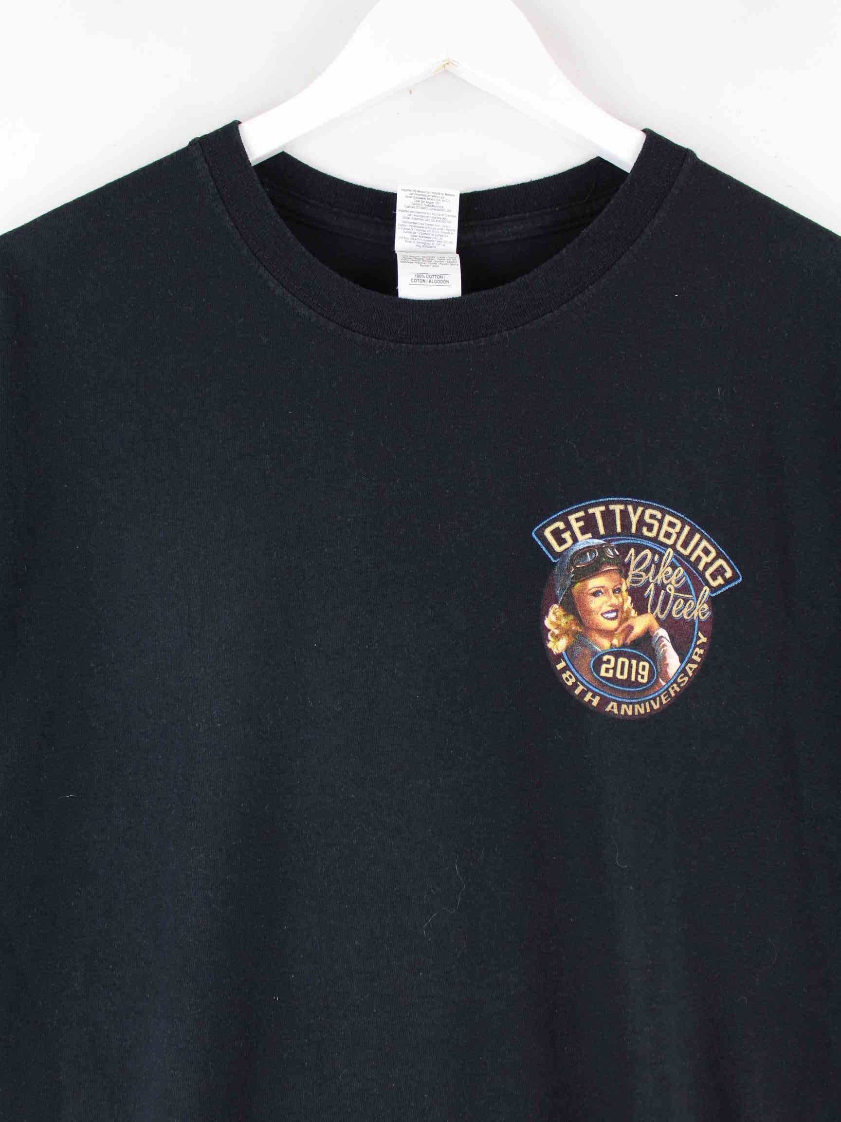 Gildan Gettysburg Bike Week Print T-Shirt Schwarz XXL (detail image 1)