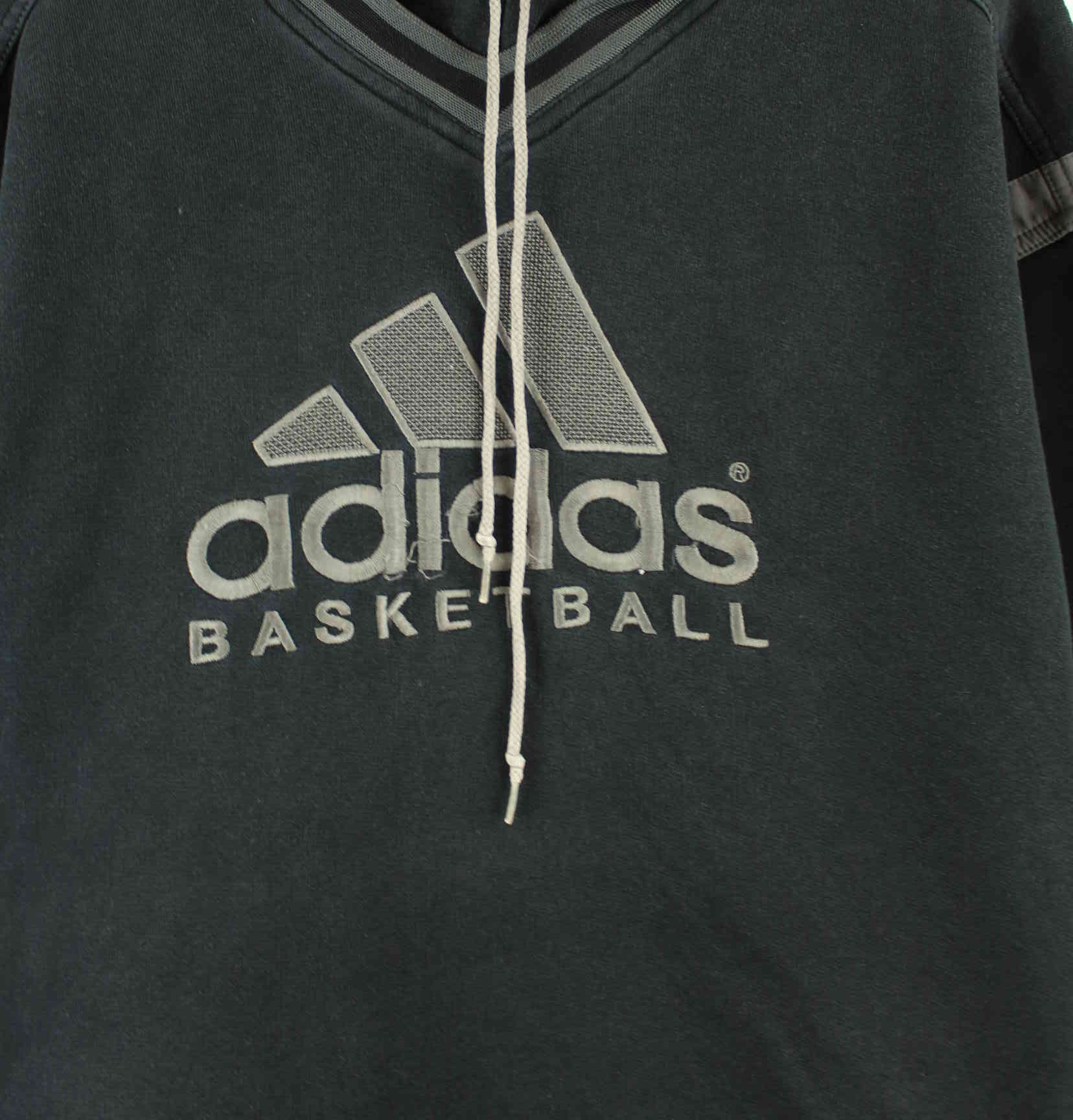 Adidas 90s Vintage Basketball Embroidered Hoodie Schwarz S (detail image 1)