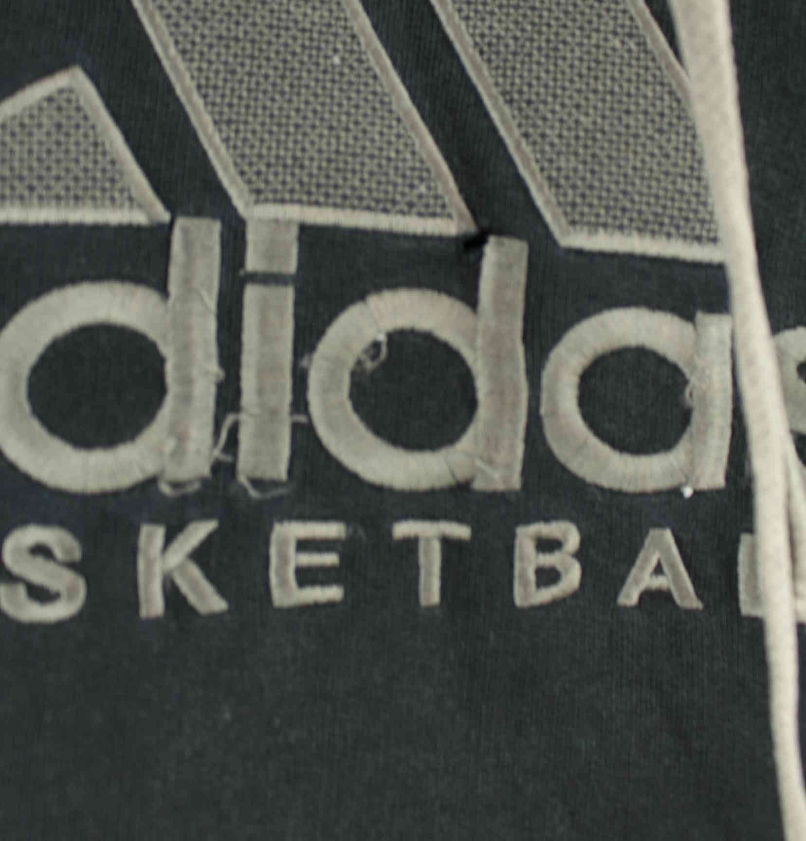 Adidas 90s Vintage Basketball Embroidered Hoodie Schwarz S (detail image 3)