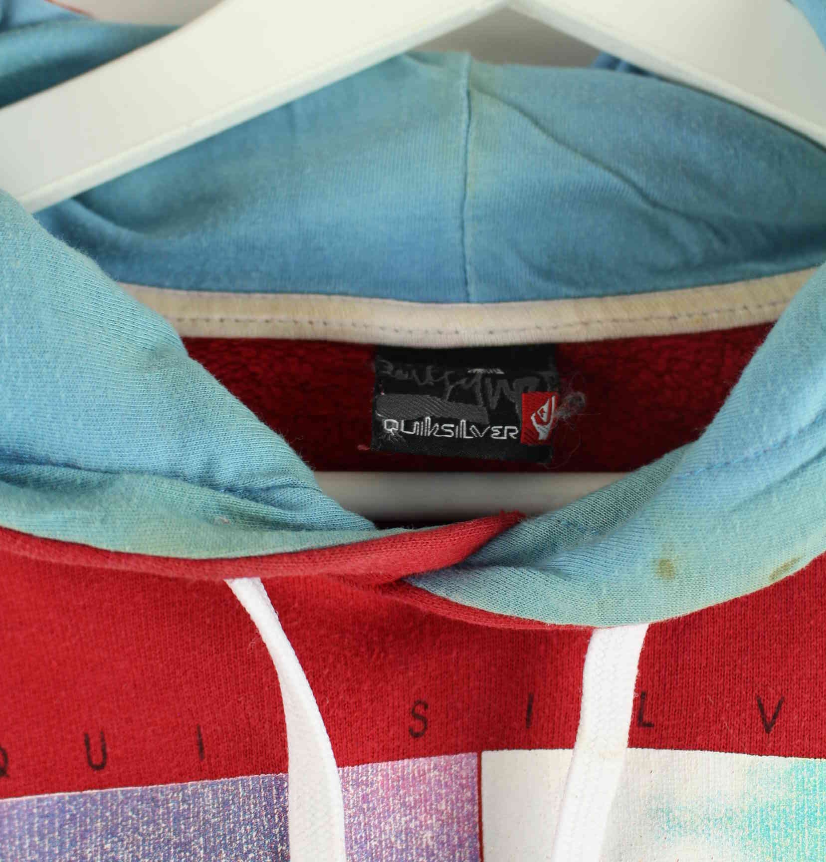 Quiksilver 90s Vintage Embroidered Print Hoodie Rot M (detail image 5)