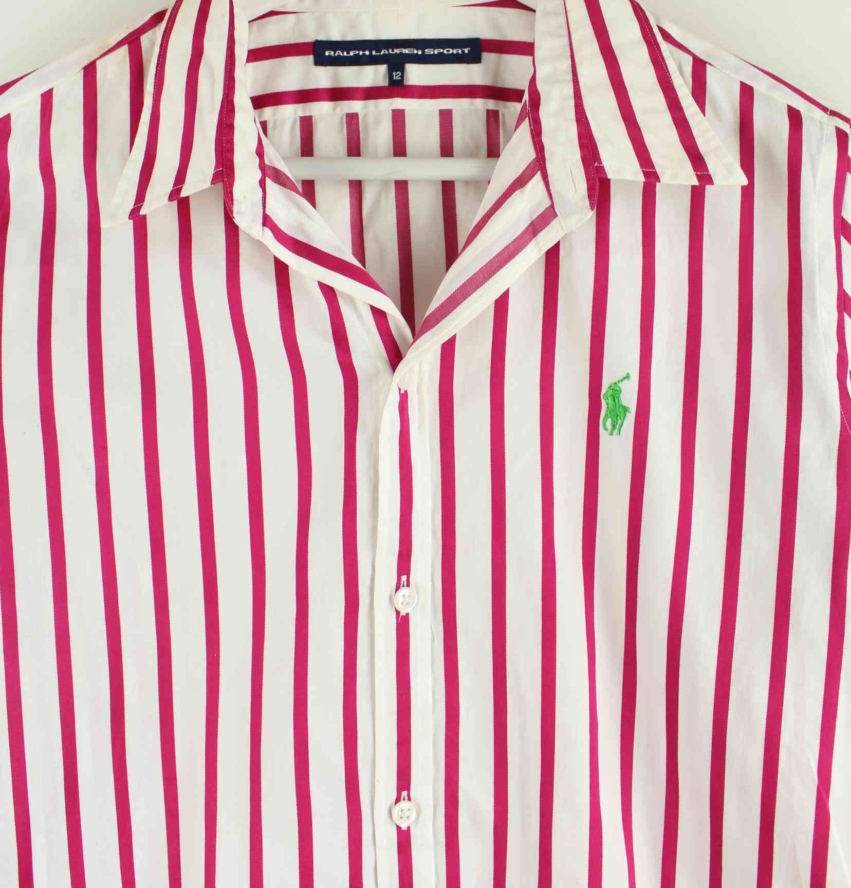 Ralph Lauren Damen Sport Striped Hemd Pink L (detail image 1)