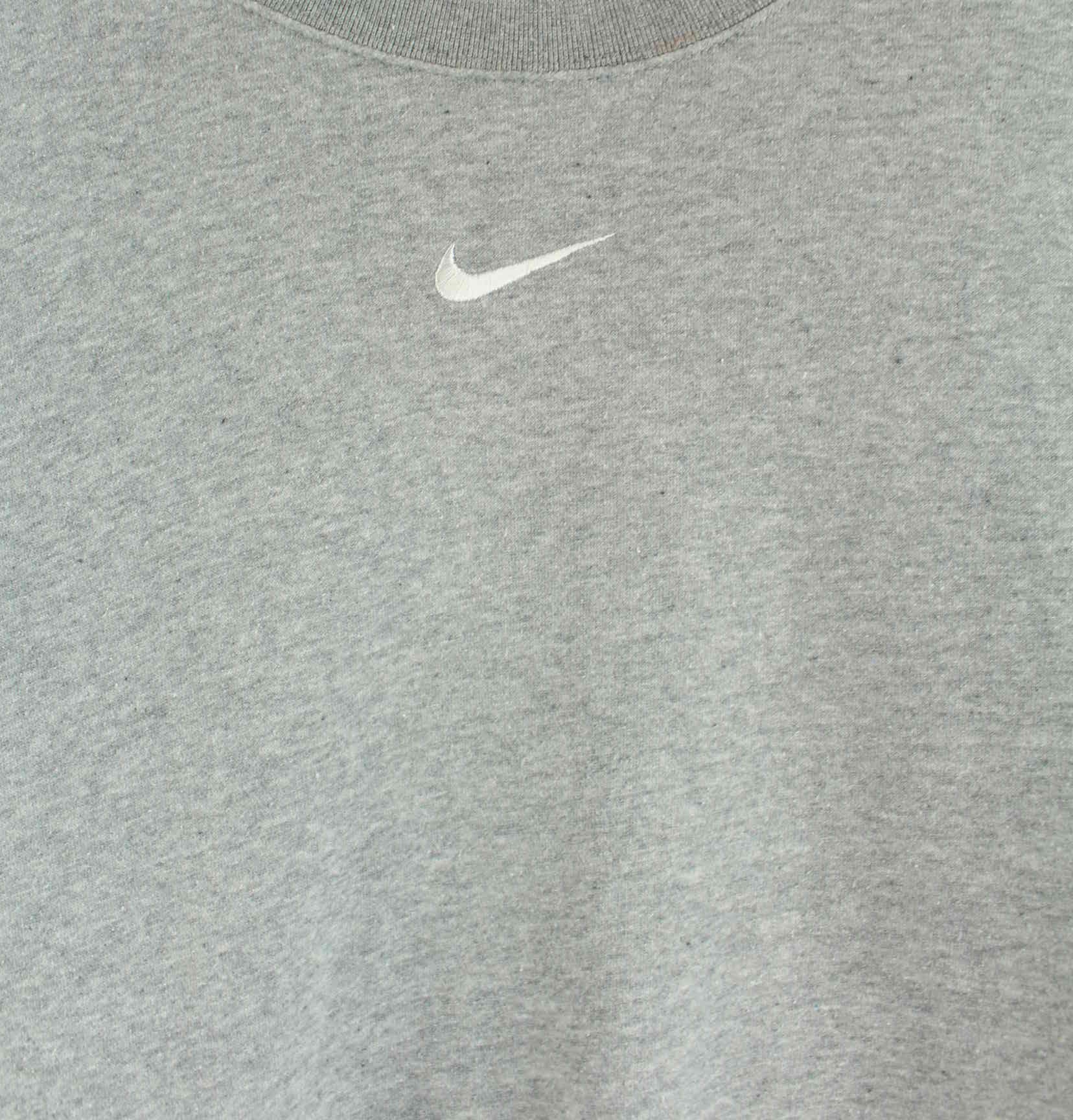 Nike Damen Crop Center Swoosh Sweater Grau S (detail image 1)