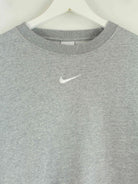 Nike Damen Crop Center Swoosh Sweater Grau S (detail image 1)