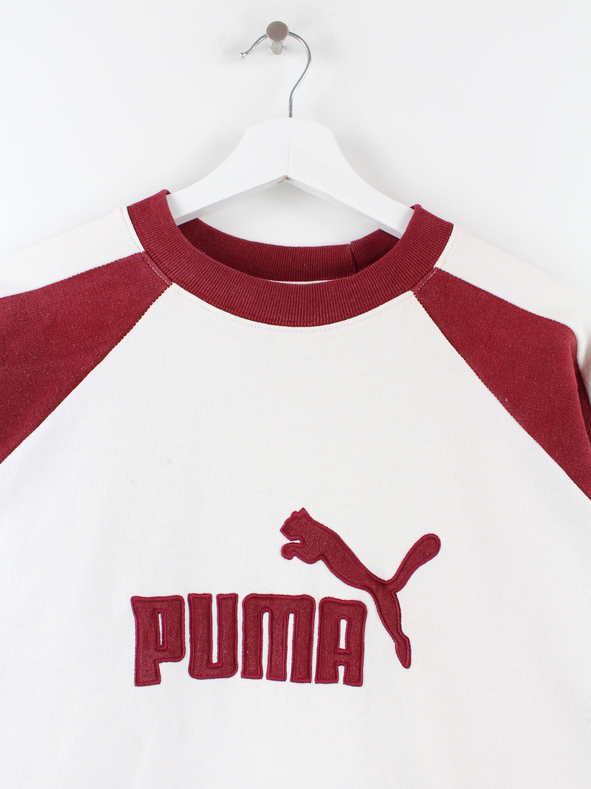 Puma Embroidered Sweater White / Red S – Peeces