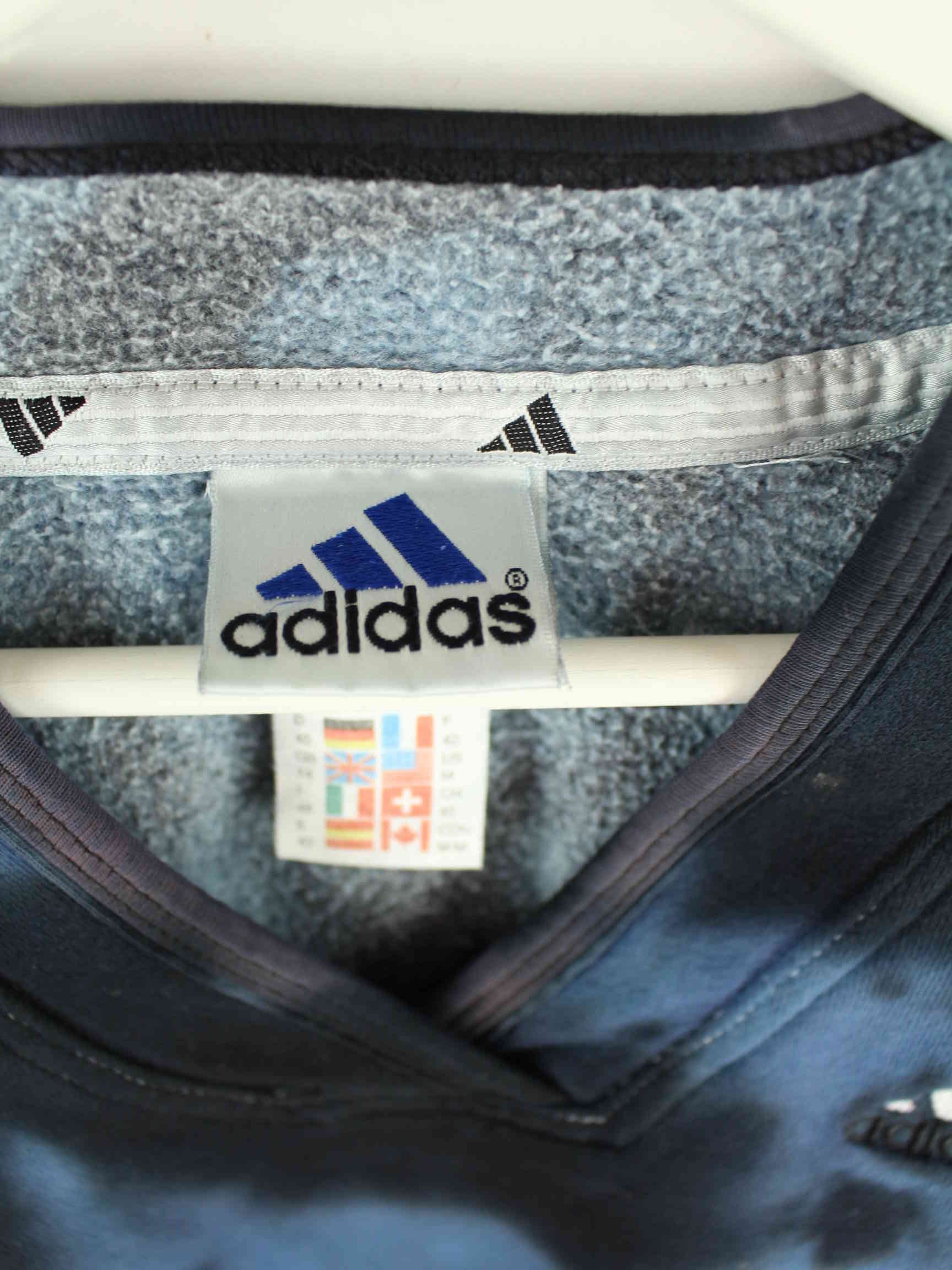 Adidas Damen 90s Vintage V-Neck Tie Dye Sweater Blau XS (detail image 2)