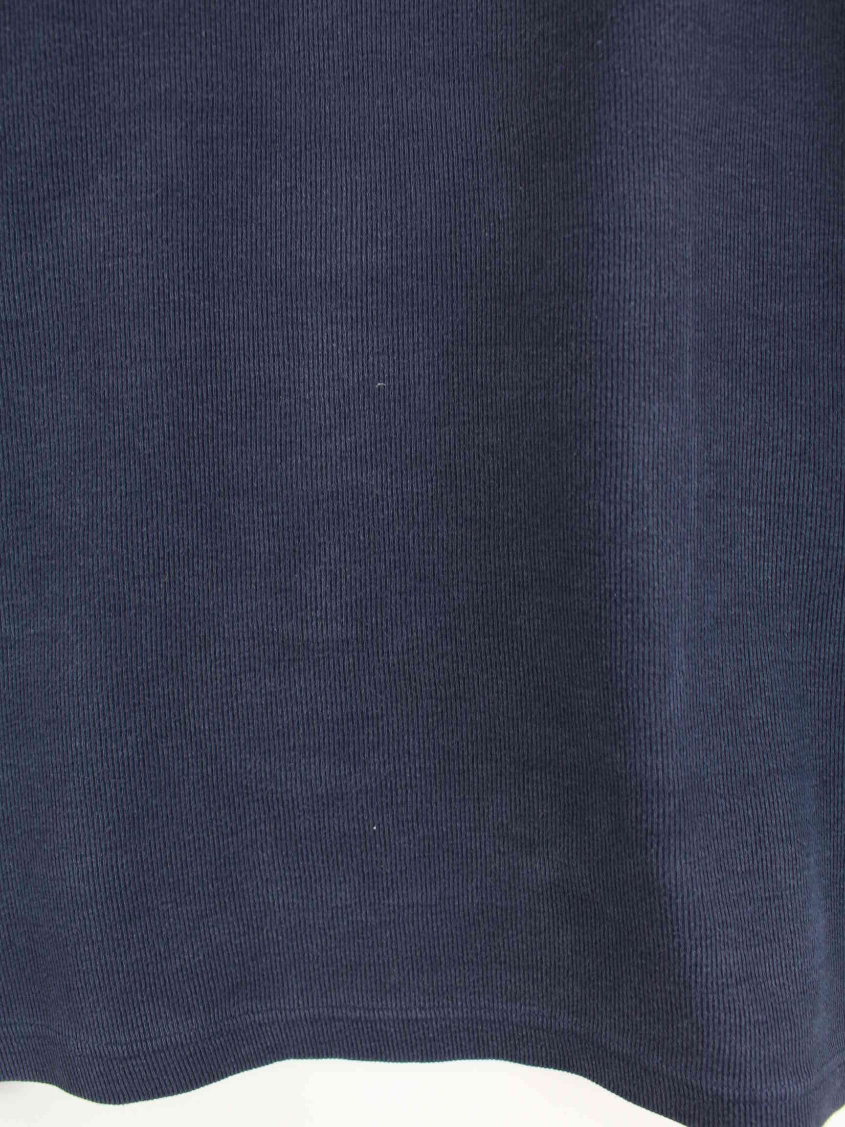 Ralph Lauren 90s Vintage Langarm Polo Blau L (detail image 3)