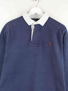 Ralph Lauren 90s Vintage Langarm Polo Blau L (detail image 1)