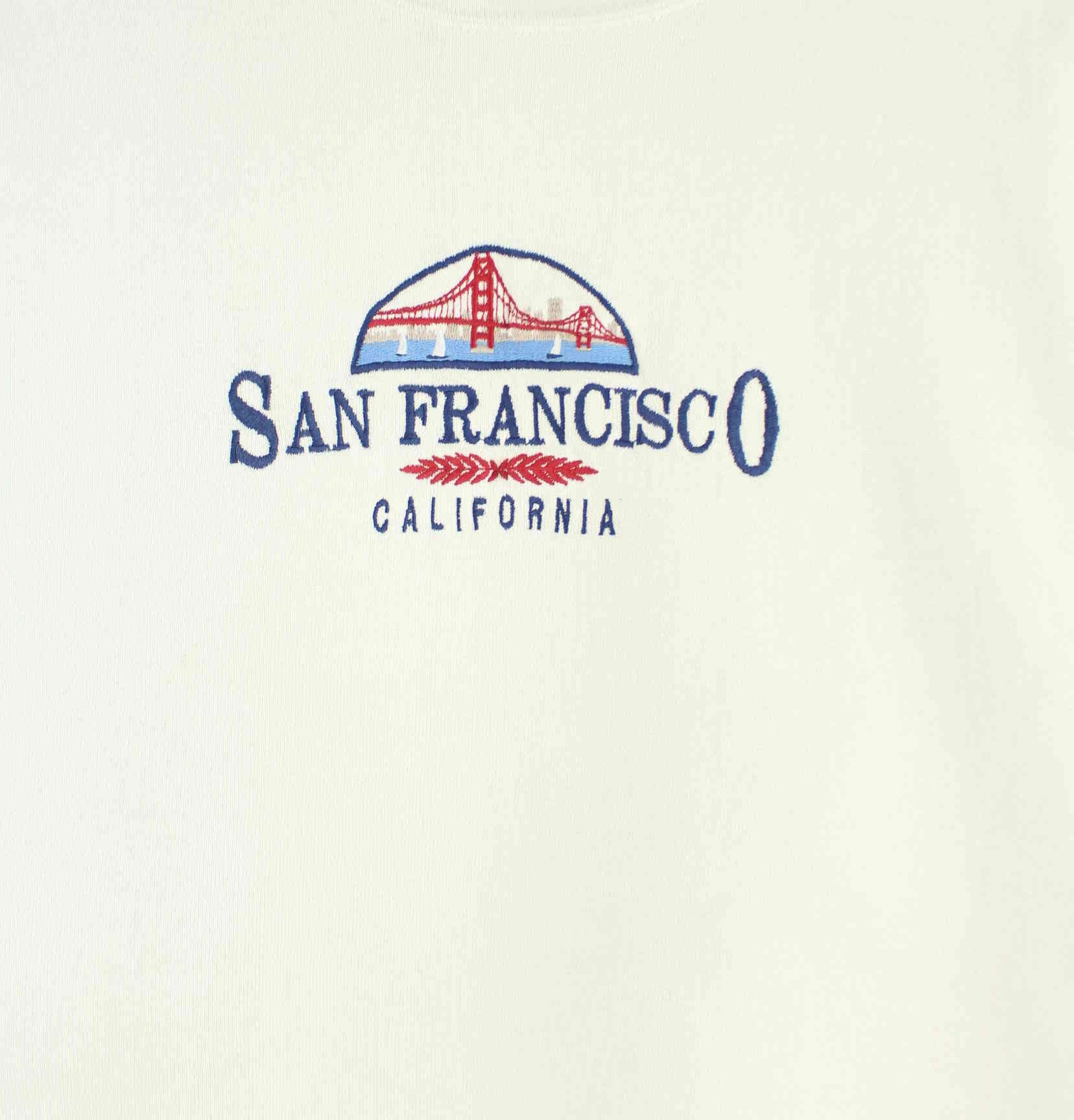 Tultex 90s Vintage San Francisco Embroidered Sweater Grau S (detail image 1)