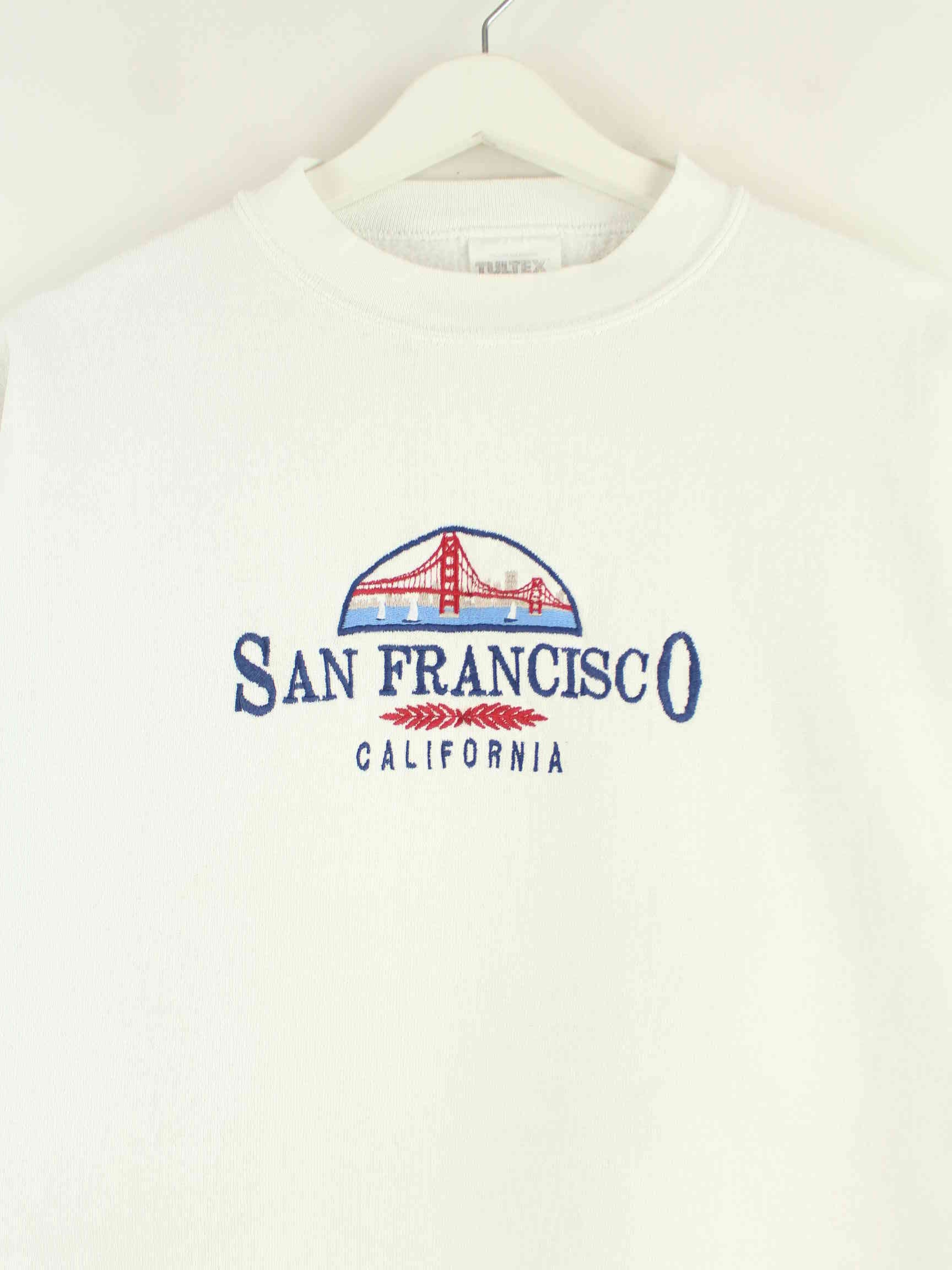 Tultex 90s Vintage San Francisco Embroidered Sweater Grau S (detail image 1)