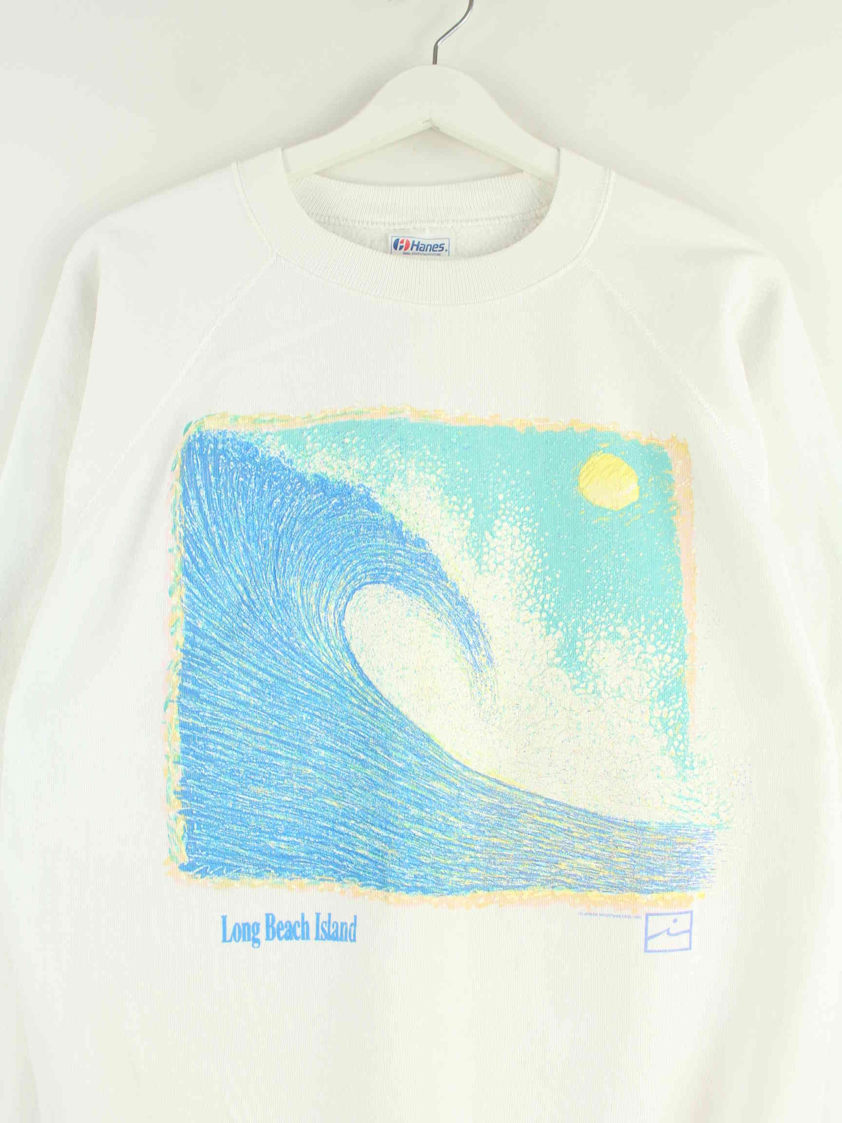 Hanes Vintage 1990 Long Beach Island Sweater Weiß L (detail image 1)