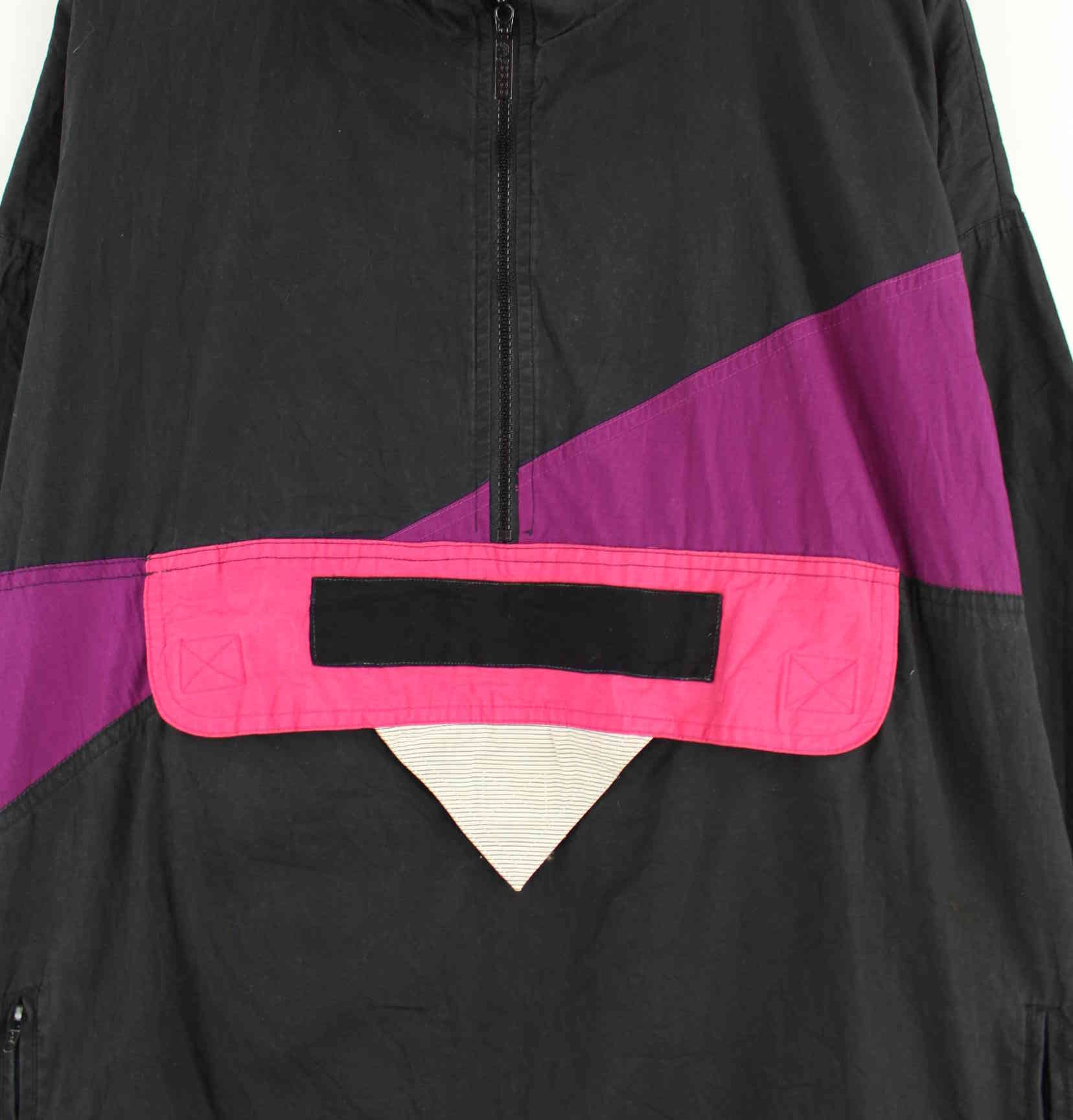 Adidas 80s Vintage Windbreaker Jacke Schwarz XXL (detail image 1)