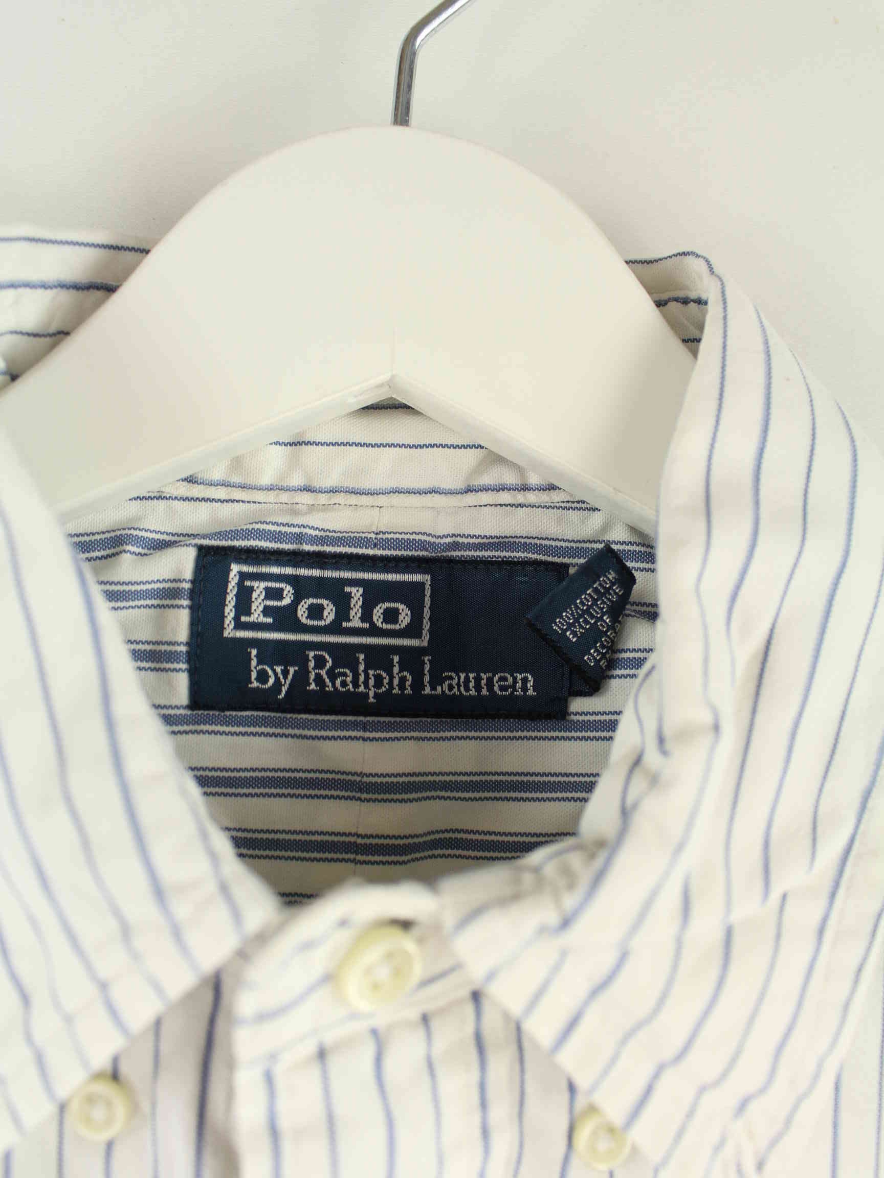 Ralph Lauren Striped Kurzarm Hemd Weiß S (detail image 2)