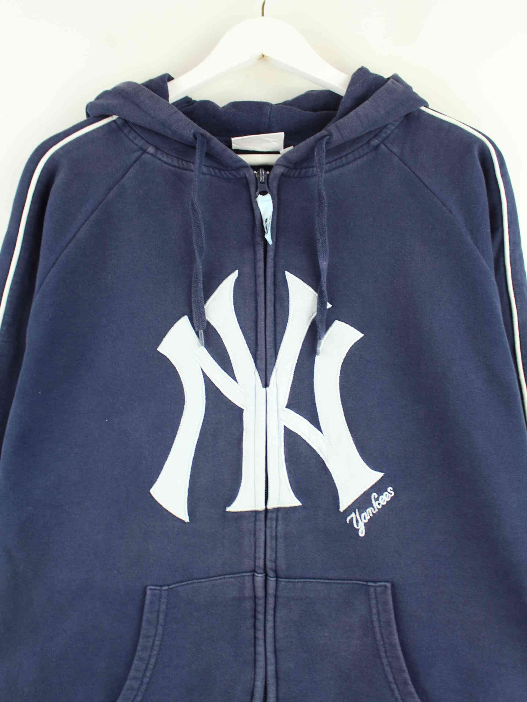 Vintage Nike MLB New York Yankees Graphic Hoodie Zipper deals Blue XXL Sweater 4404