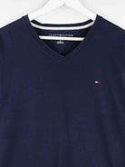 Tommy Hilfiger V-Neck Basic T-Shirt Blau L (detail image 1)