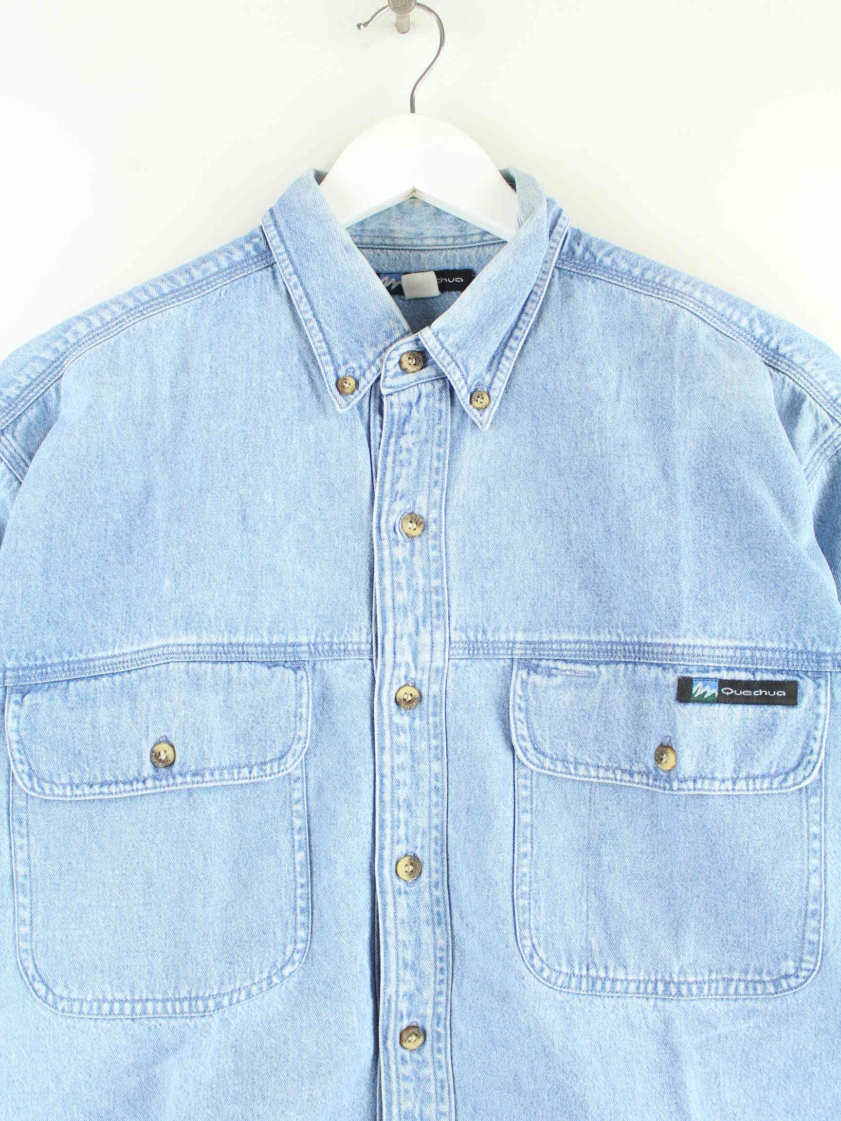 Vintage Jeans Hemd Blau L (detail image 1)
