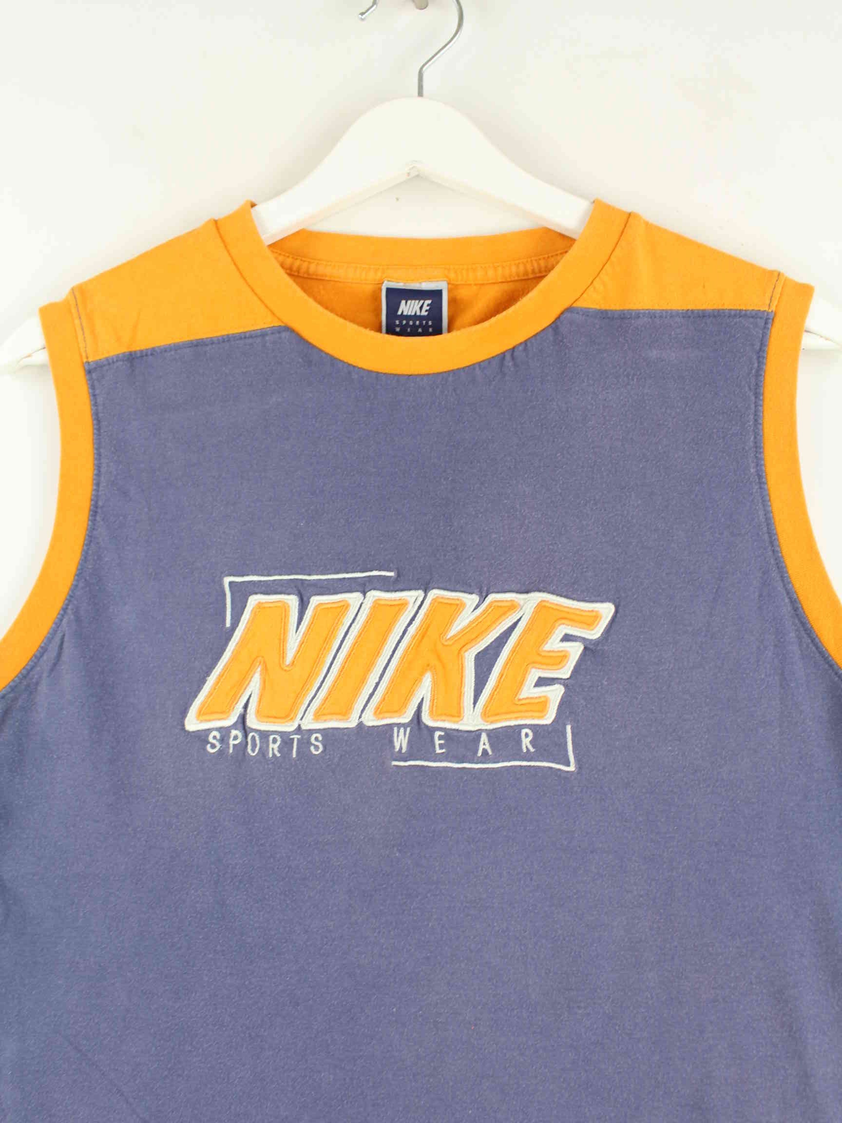 Nike 00s Embroidered Tank Top Blau S (detail image 1)