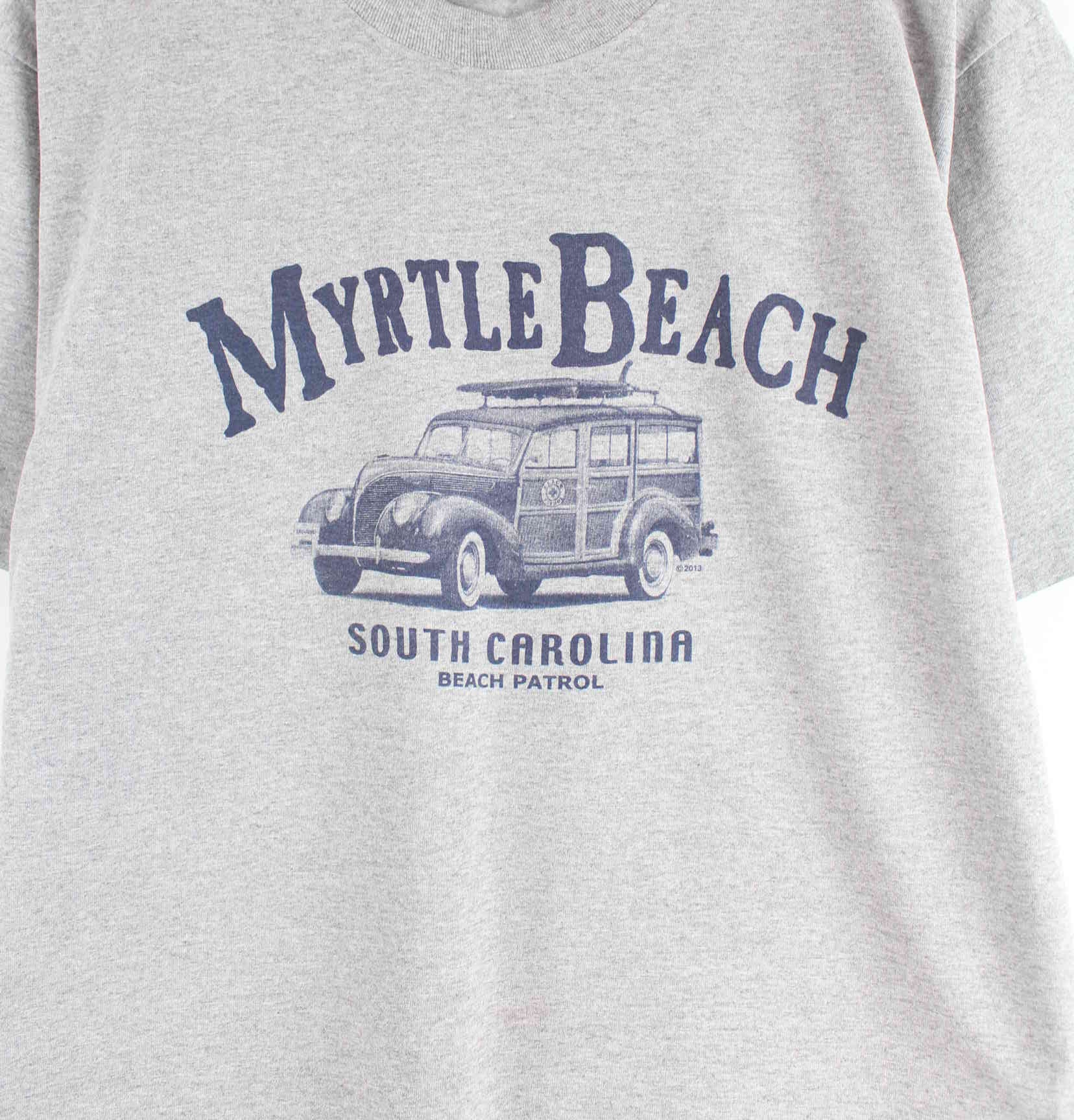 Vintage Single Stitched Print T-Shirt Grau L (detail image 1)