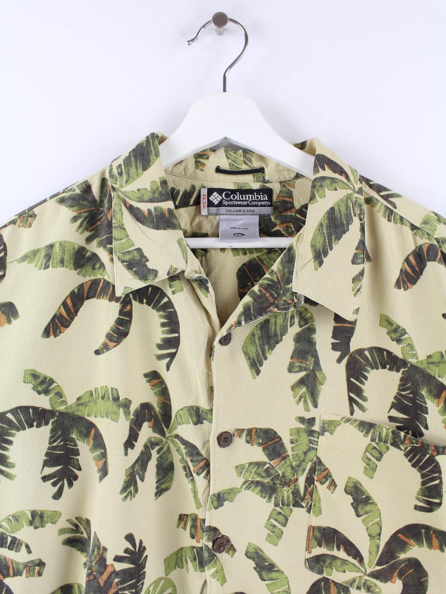 Columbia Hawaii Shirt Beige / Green XXL