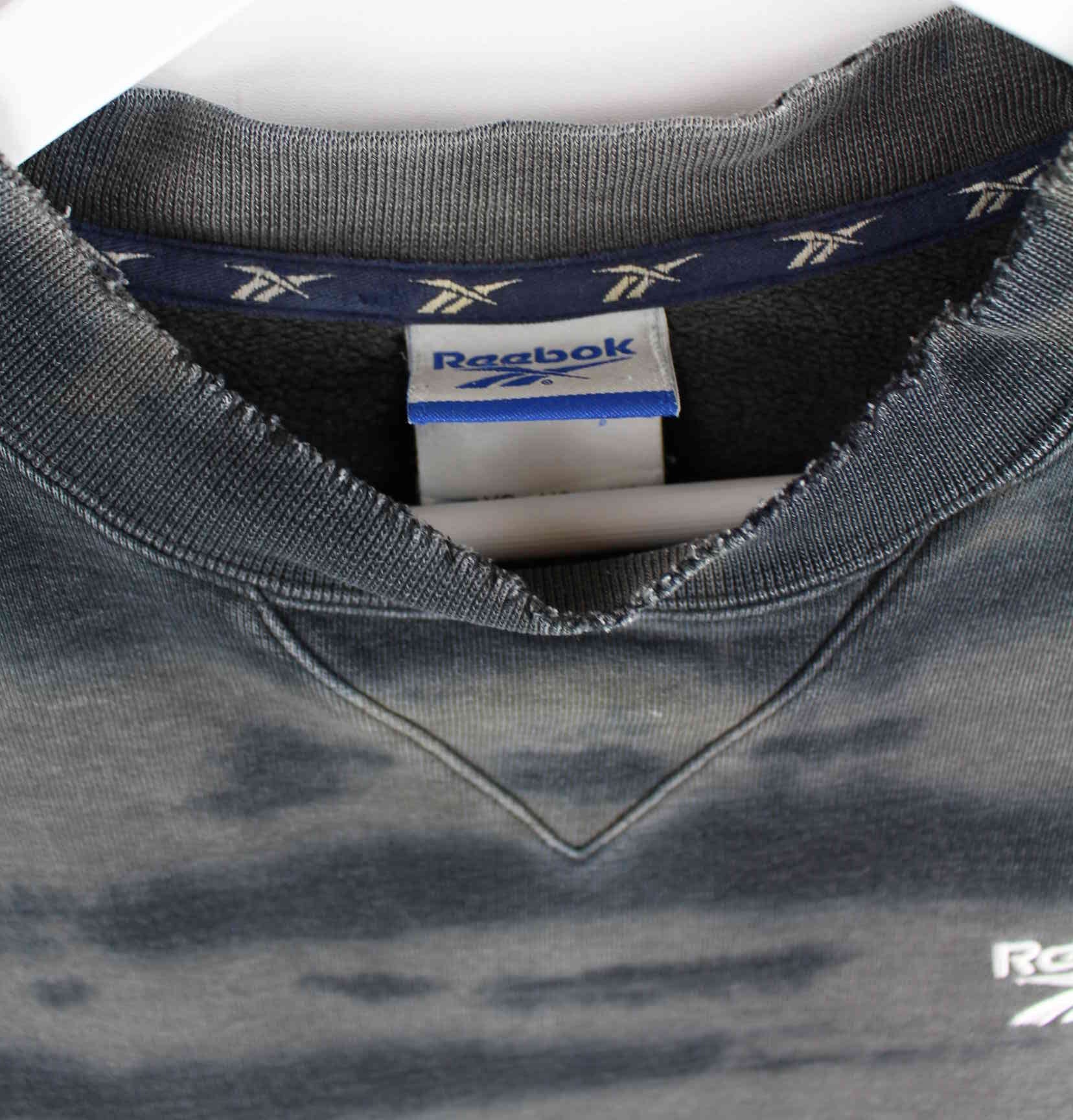 Reebok y2k Embroidered Tie Dye Sweater Grau XS (detail image 2)