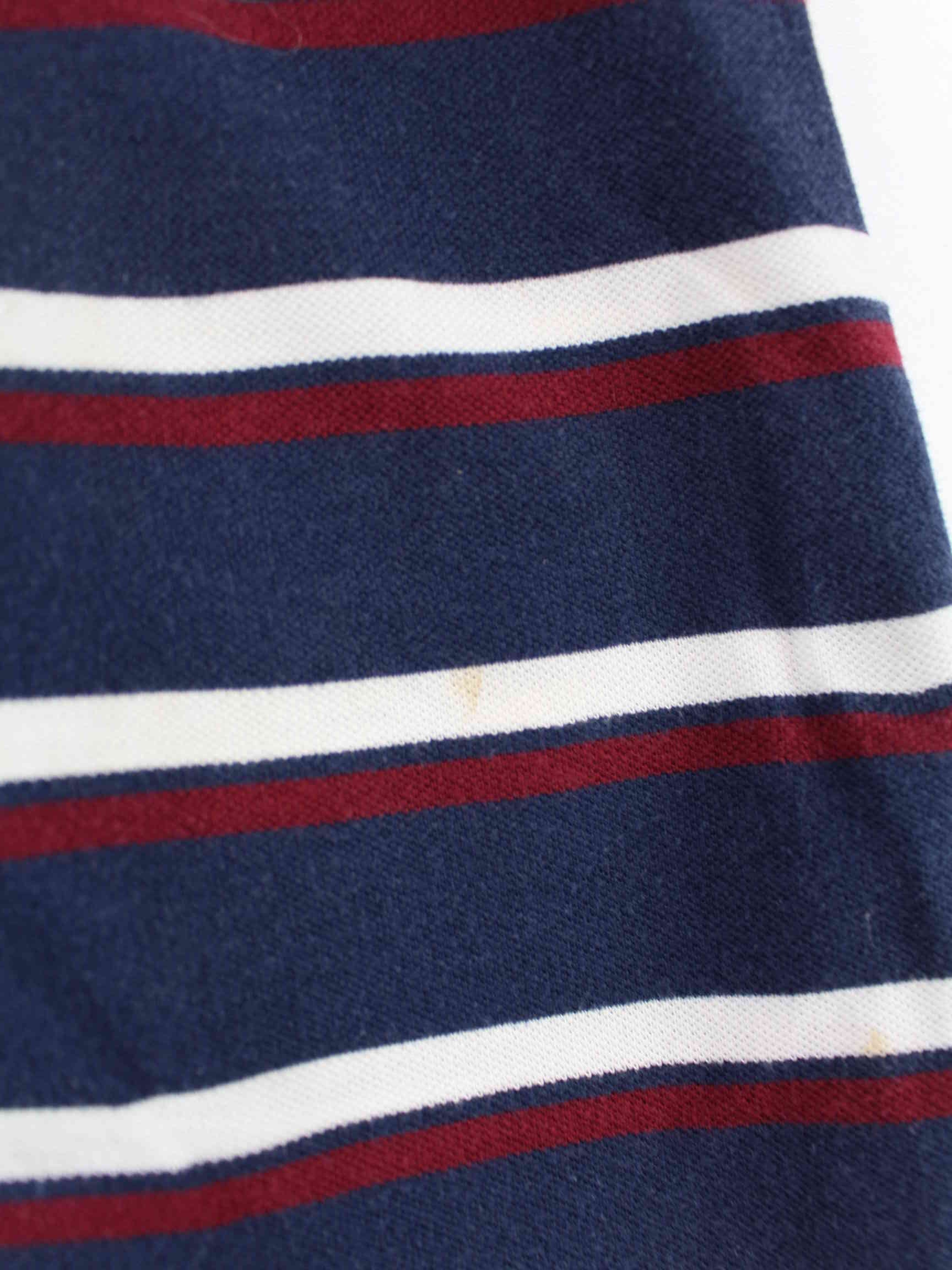 Tommy Hilfiger 00s Striped Custom Fit Polo Blau M (detail image 3)