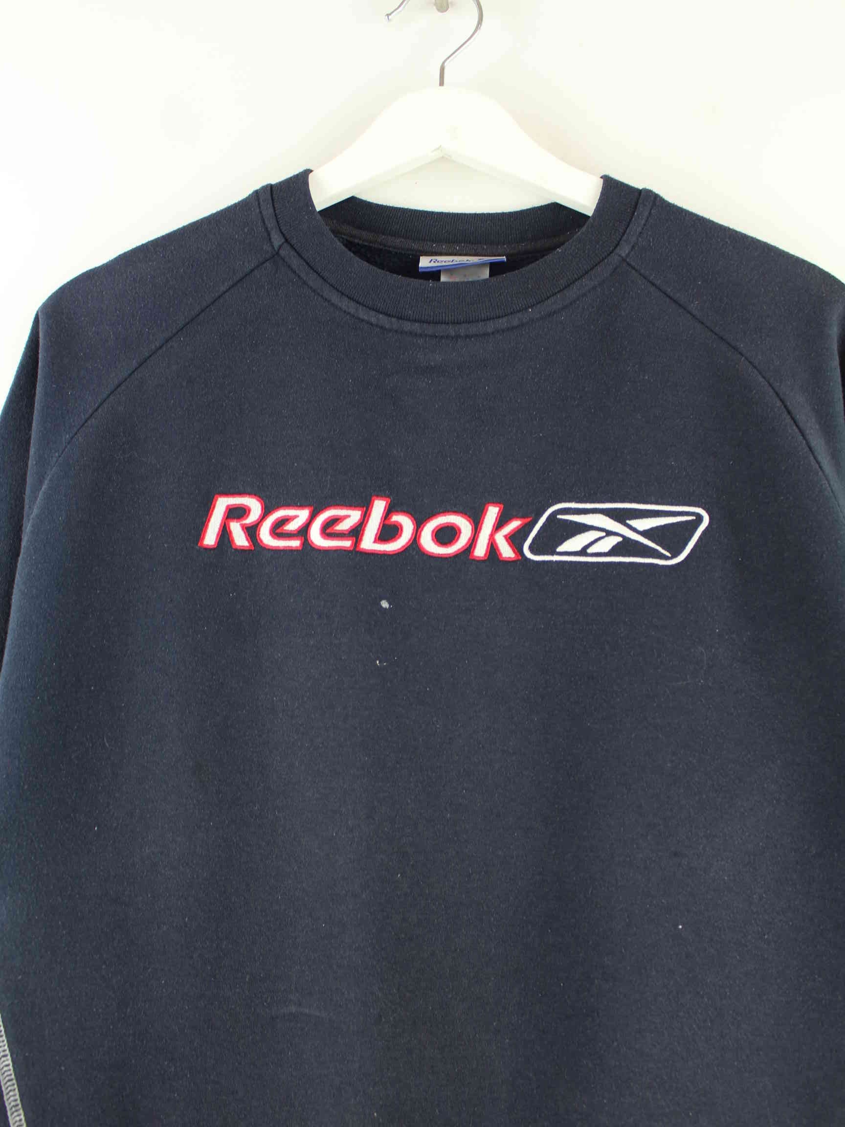 Reebok y2k Embroidered Logo Sweater Blau S (detail image 1)