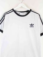 Adidas Trefoil Embroidered 3-Stripes T-Shirt Weiß M (detail image 1)