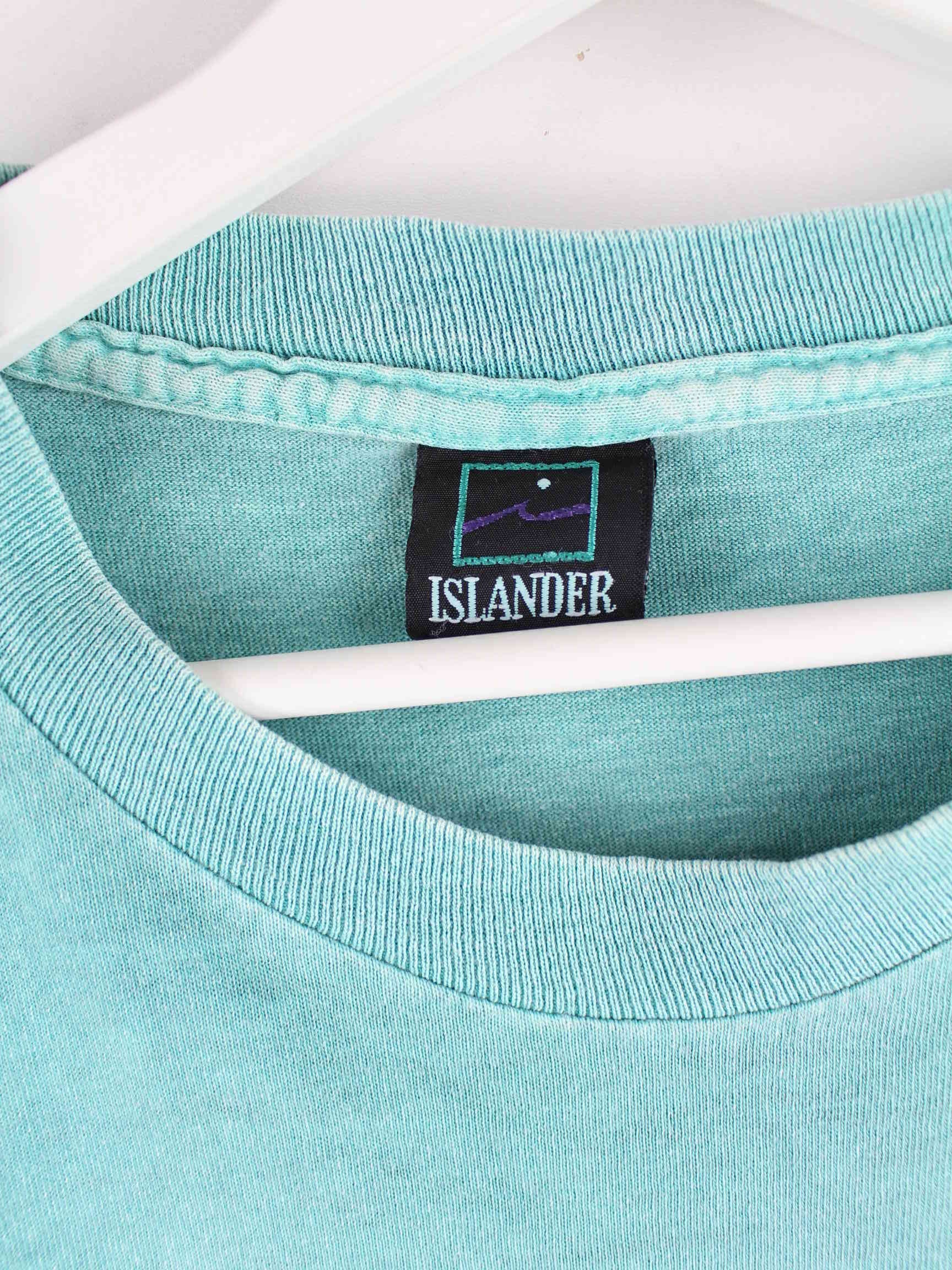 Vintage 80s Cayman Island Single Stitched T-Shirt Türkis XL (detail image 2)