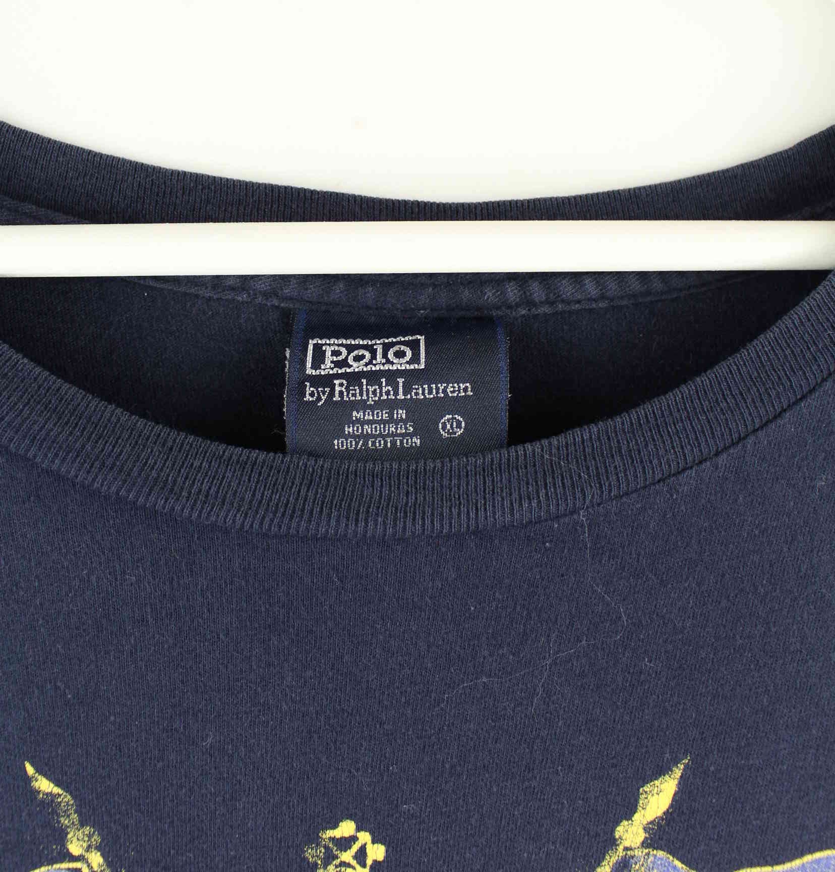 Ralph Lauren 00s Print T-Shirt Blau XL (detail image 2)