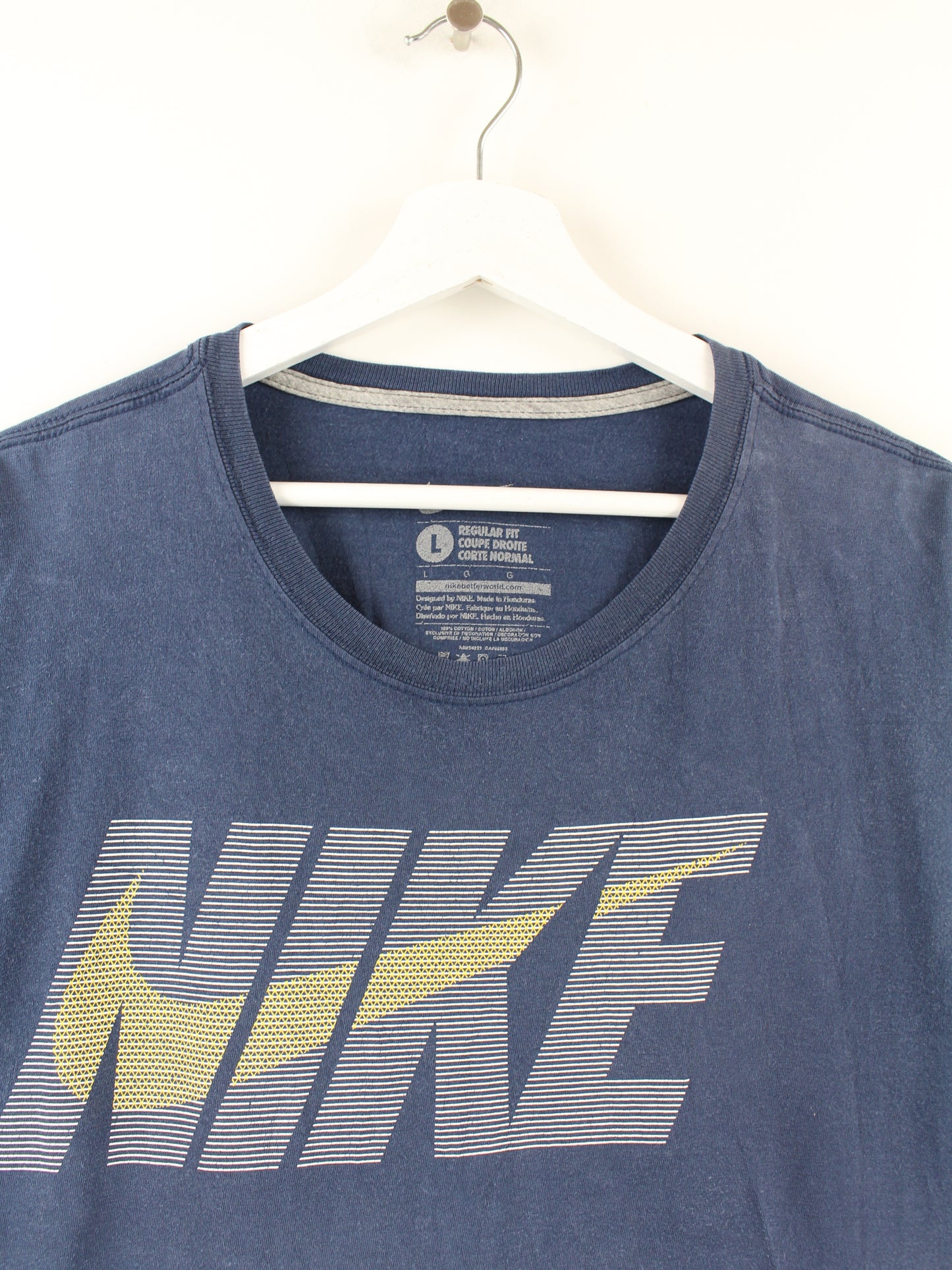 Nike Print T-Shirt Blue L