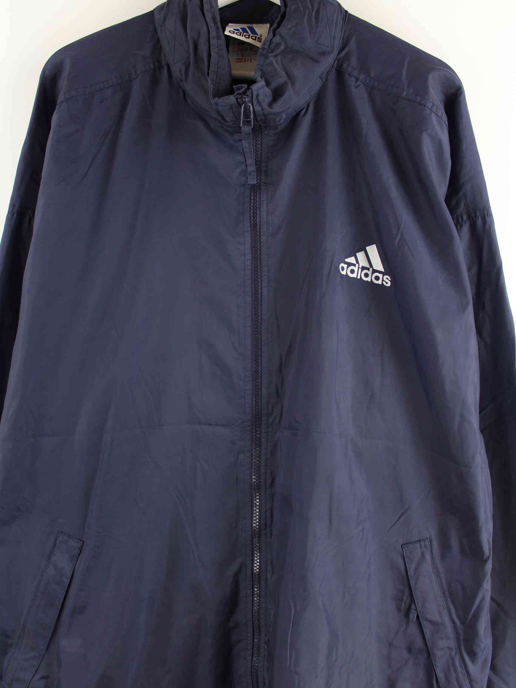 Adidas 90s Vintage Regen Jacke Blau 3XL (detail image 1)