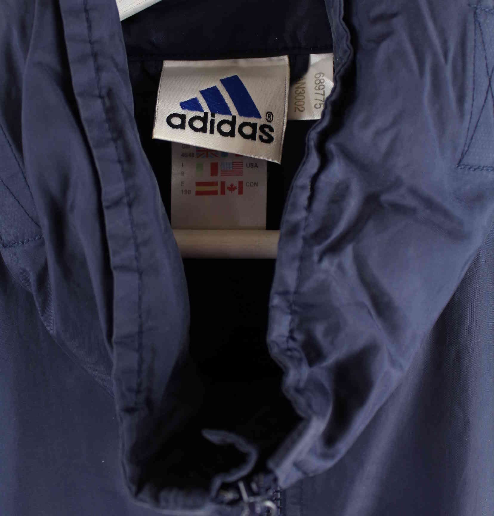Adidas 90s Vintage Regen Jacke Blau 3XL (detail image 2)