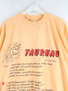 Vintage 80s Single Stitch Print T-Shirt Orange XL (detail image 1)