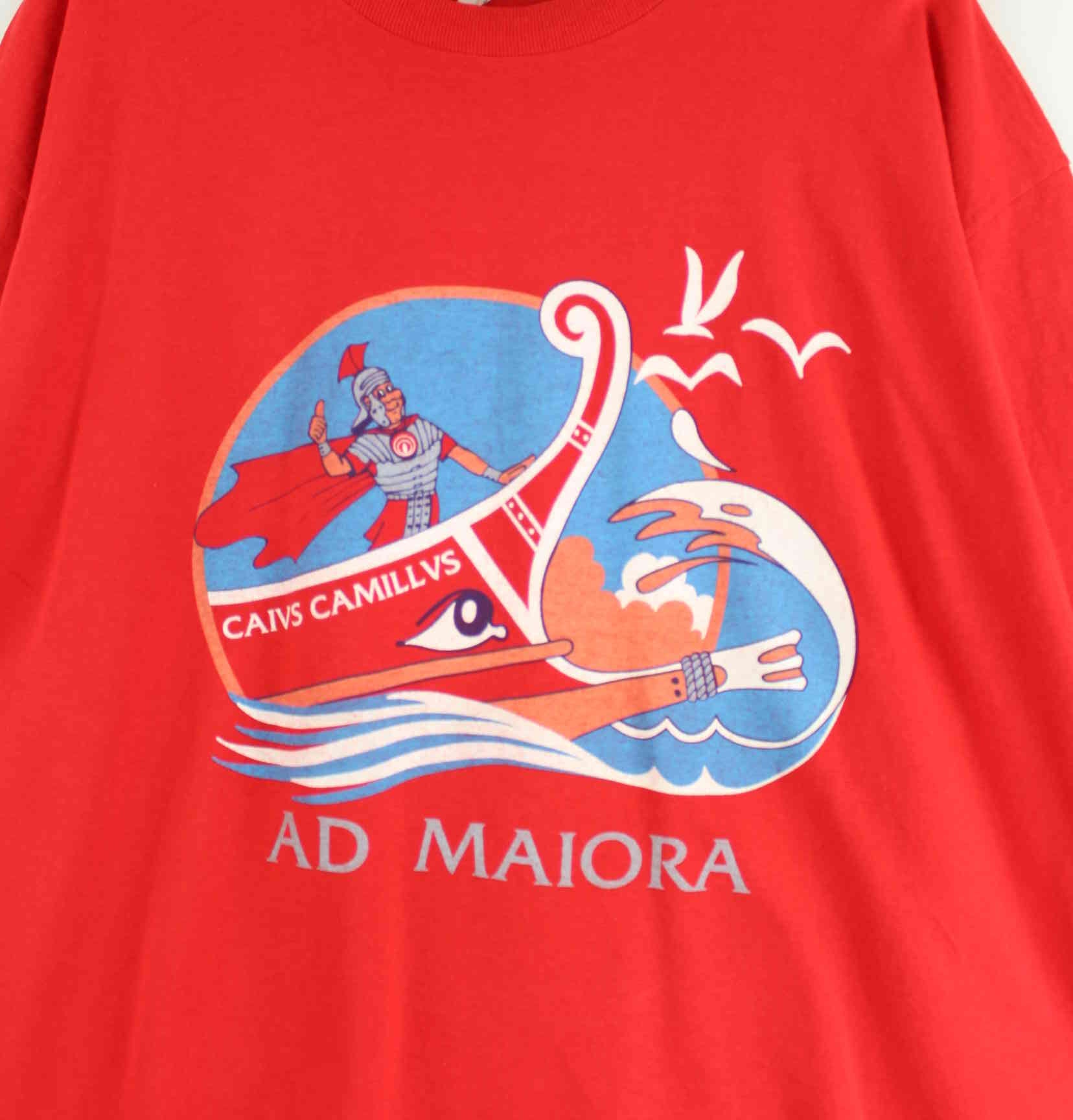 Hanes 00s Ad Maiora Print T-Shirt Rot XL (detail image 1)