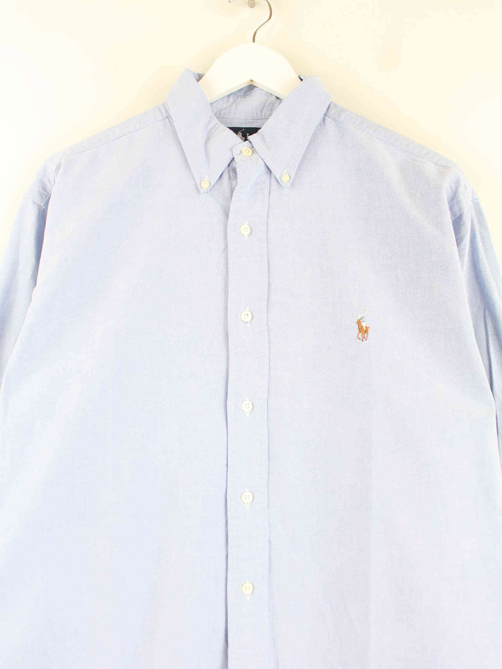 Ralph Lauren 90s Vintage Yarmouth Shirt Blue L Peeces