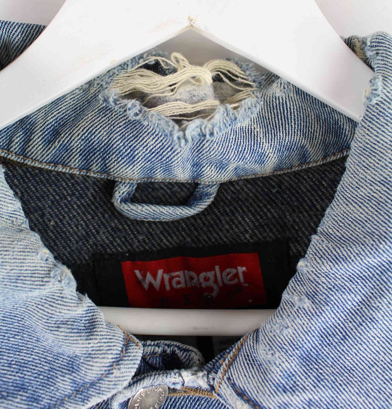 Wrangler 90s Gefütterte Jeans Jacke Blau L (detail image 6)