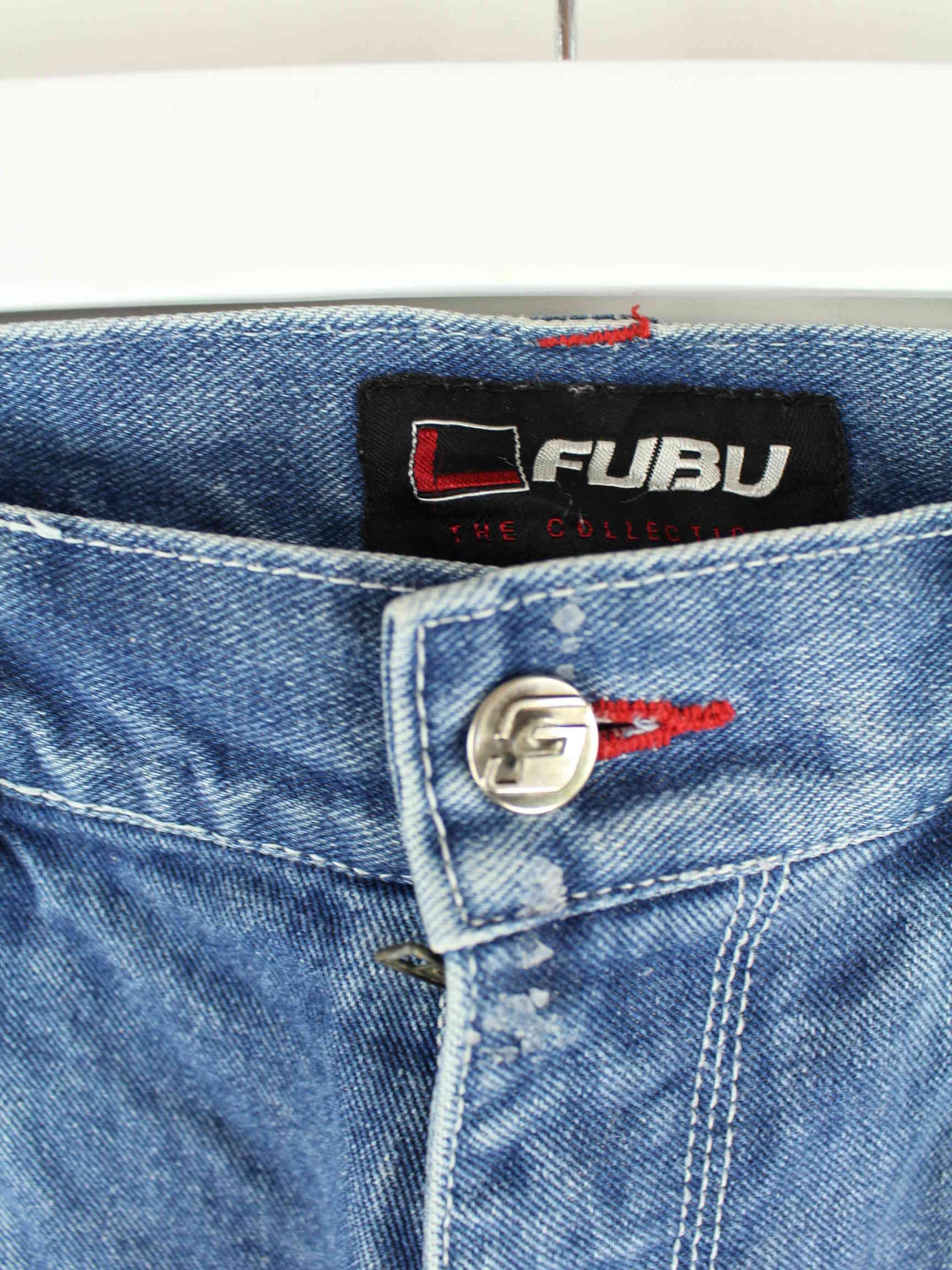 Fubu y2k Embroidered Carpenter Jeans Blau W30 L32 (detail image 6)