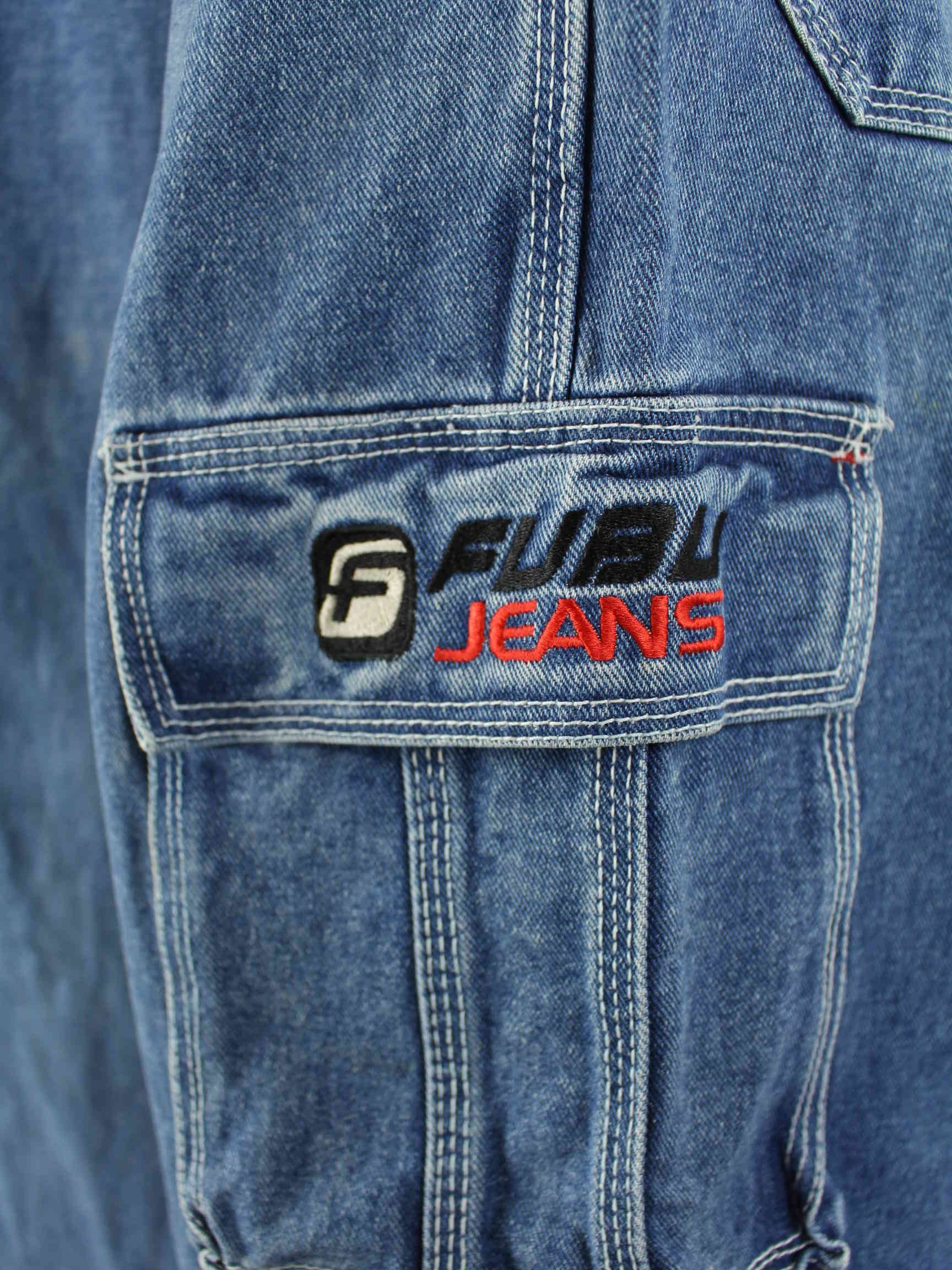 Fubu y2k Embroidered Carpenter Jeans Blau W30 L32 (detail image 7)
