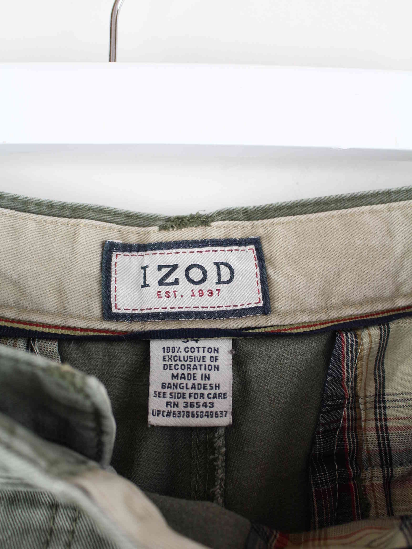 Izod Workwear Shorts Grün W34 (detail image 1)